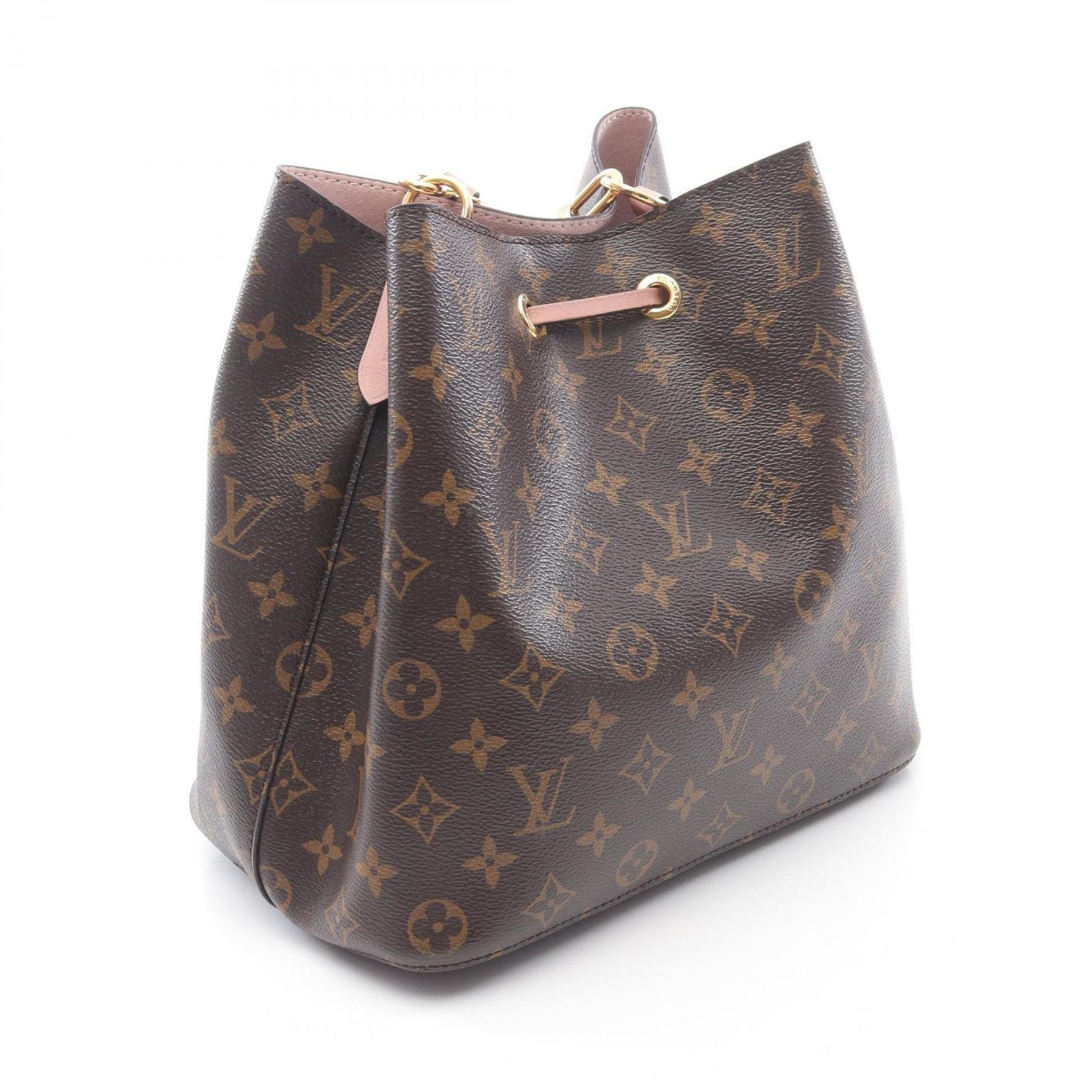 Louis Vuitton NeoNoe Shoulder Bag, Coated Canvas and Leather, Monogram, Brown Pink