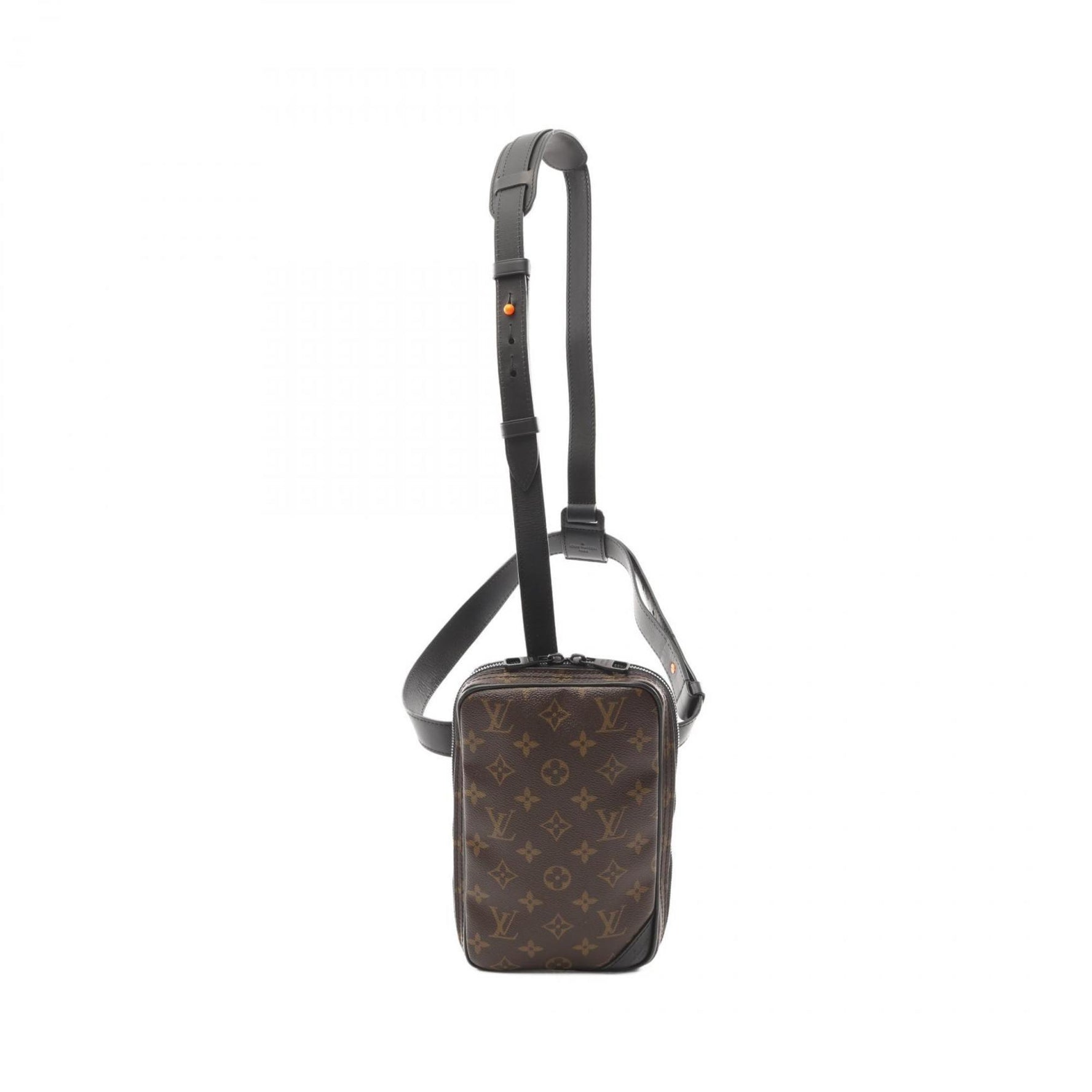 Louis Vuitton Utility Side Bag Waist Coated Canvas Leather Monogram Solar Ray Brown Black