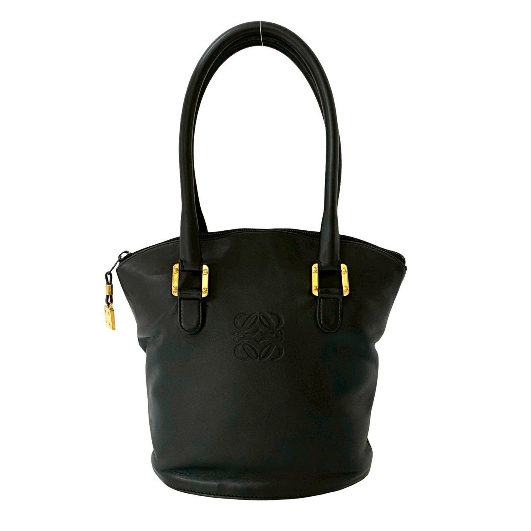 LOEWE Anagram Logo Embossed Leather Mini Tote Bag in