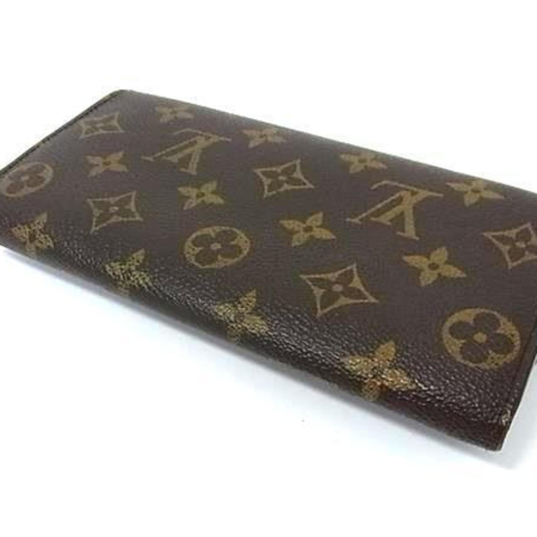 Louis Vuitton Monogram Portefeuille Sarah Wallet Brown Leather Bifold Long