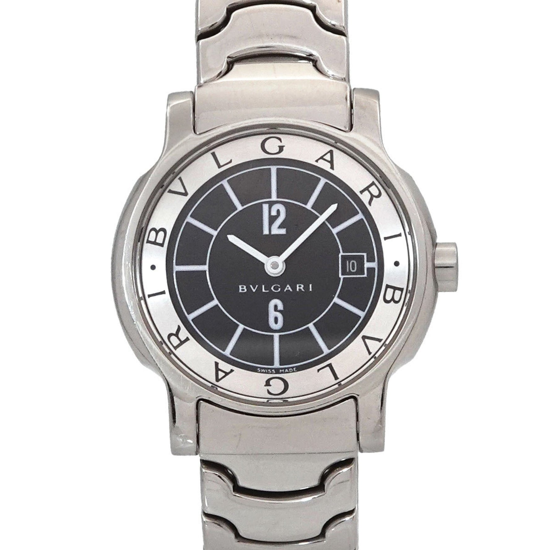 BVLGARI Solo Tempo Watch with Date, Black Quartz Movement