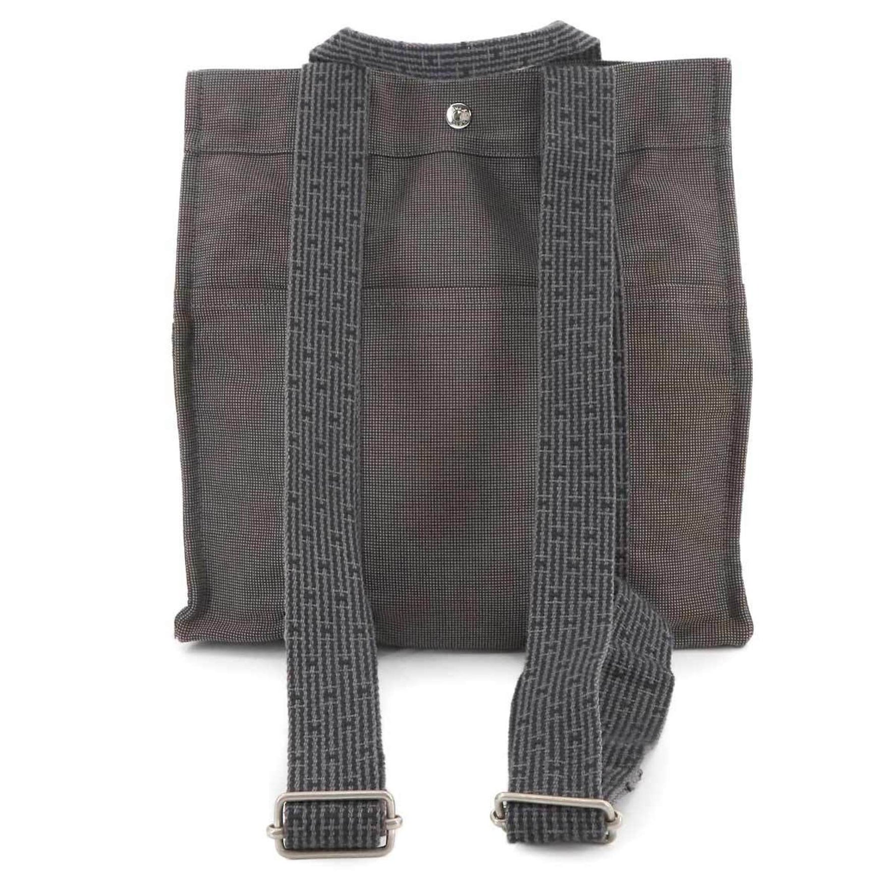 Hermes Hermès Her Line Sac Ad MM Backpack, Gray Canvas