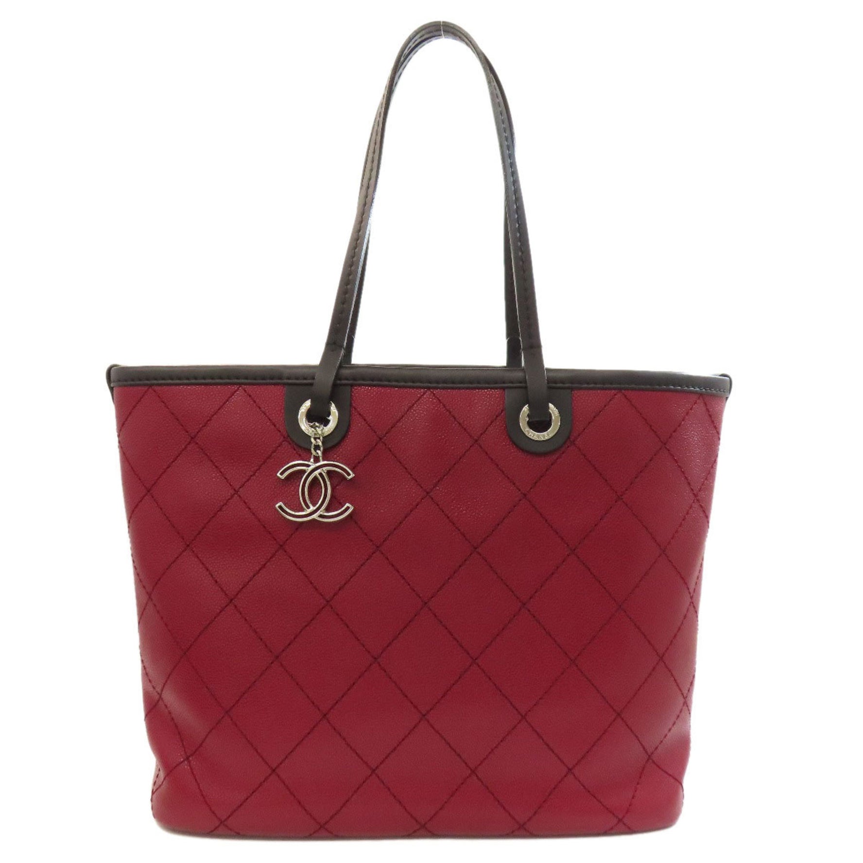 CHANEL On the Road Tote Bag Grained Calfskin