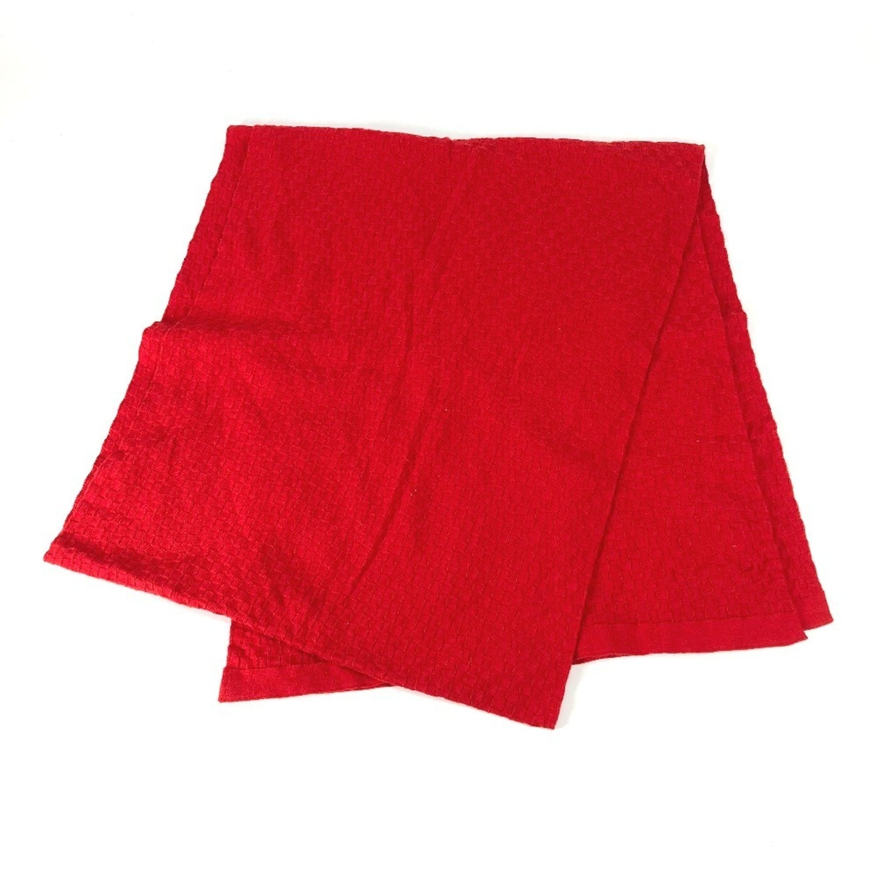 LOUIS VUITTON M75131 Echarpe Micro Damier Scarf, Cotton/Cashmere, Women's, Red