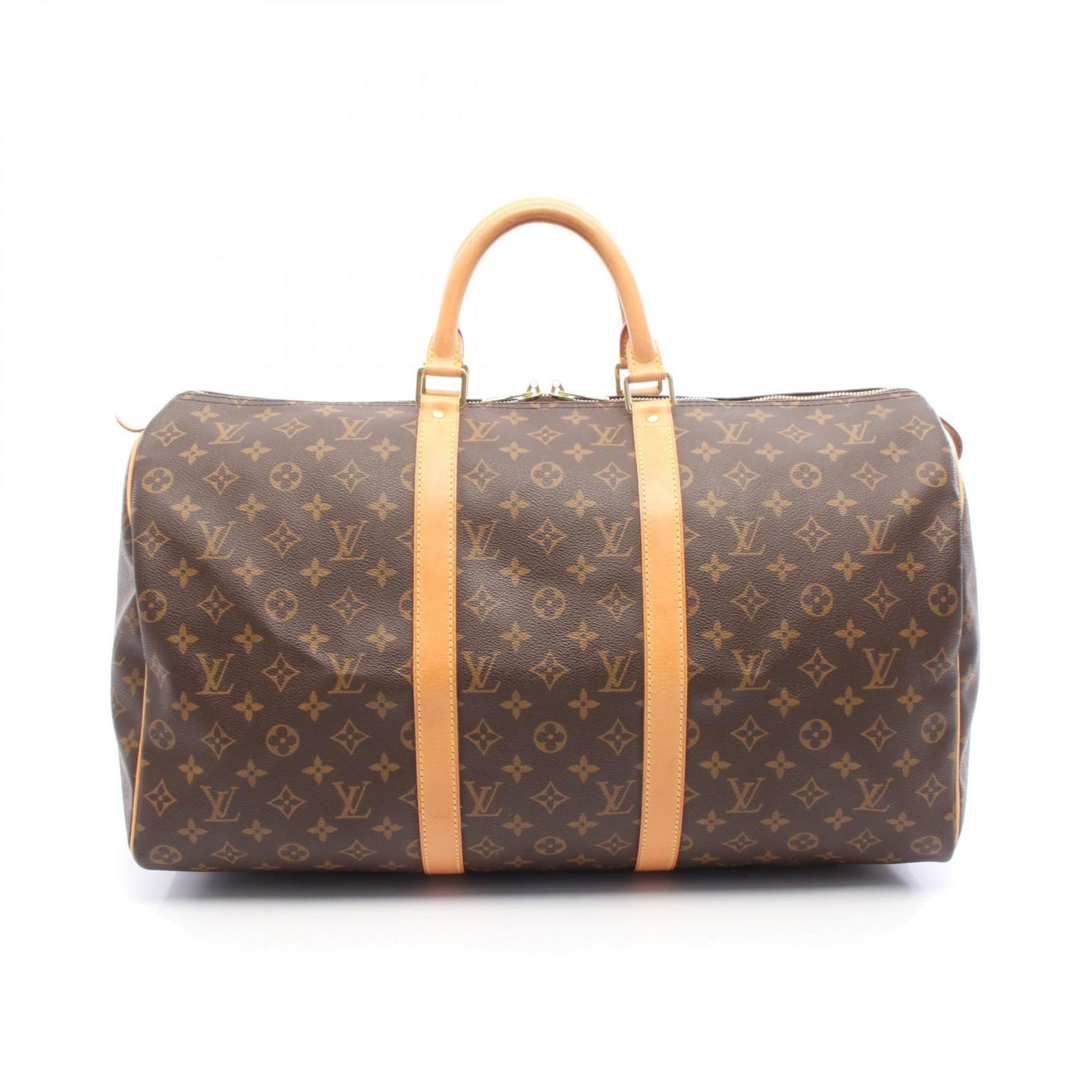 Louis Vuitton Keepall 50 Monogram Boston Bag, Coated Canvas and Leather, Women