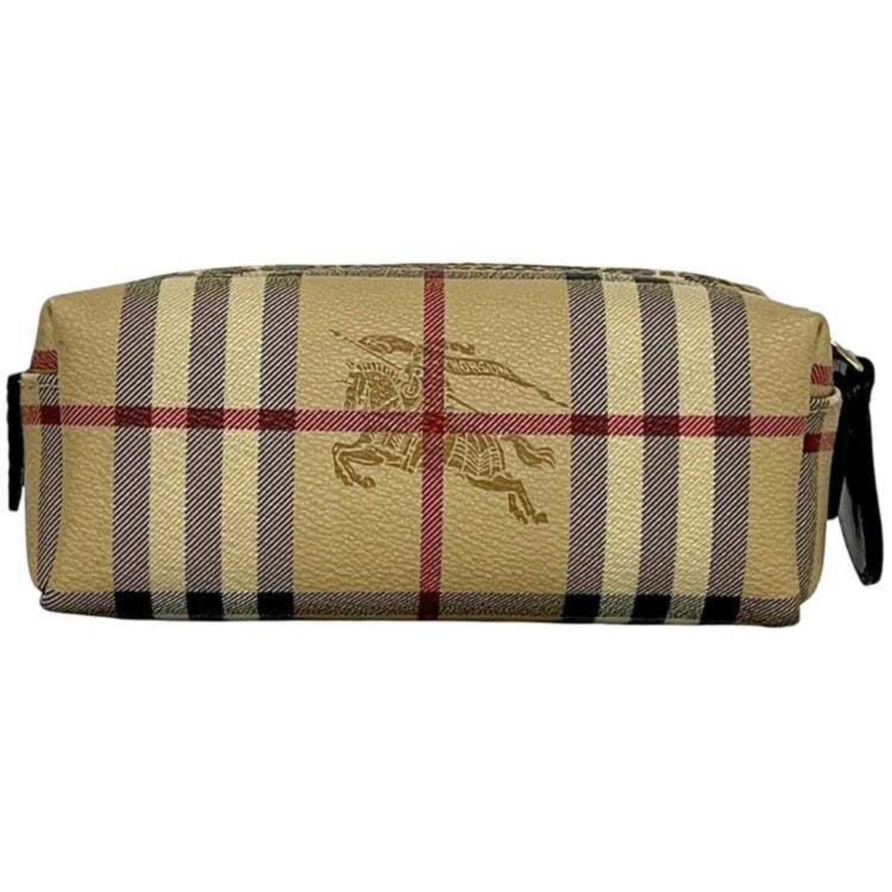 Burberry pouch check PVC men's and printed coated canvas pattern