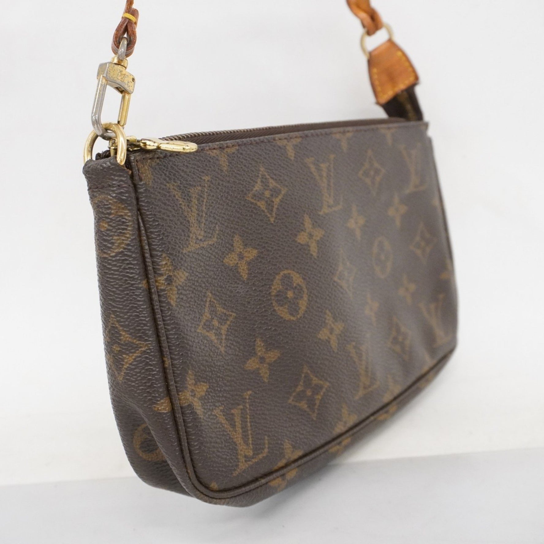 Louis Vuitton Monogram Pochette Accessoires M51980 Brown Women's Pouch