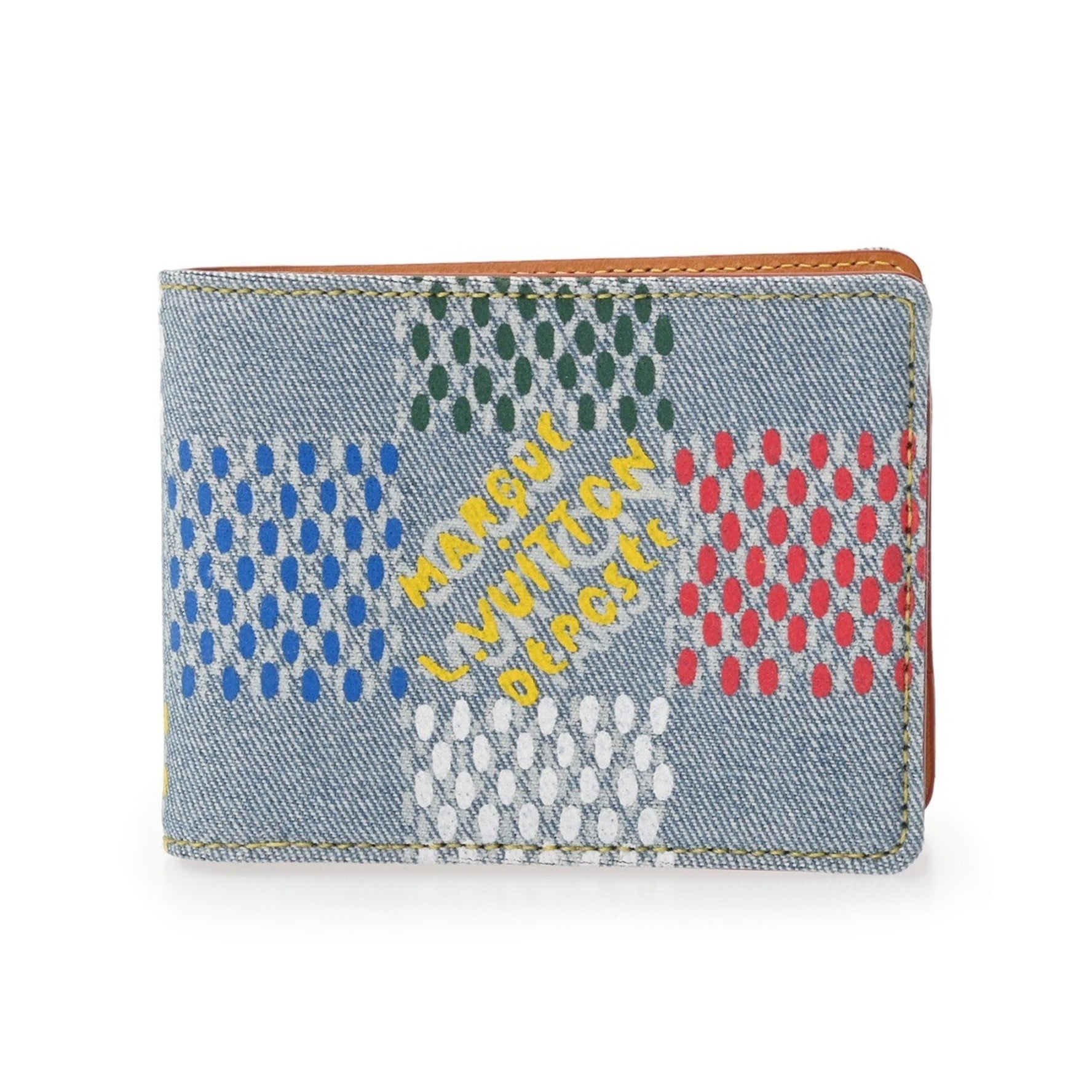 LOUIS VUITTON Damier Portefeuille Myrtle Blue Unisex LV Birds Denim Billfold Brand New Ginzo