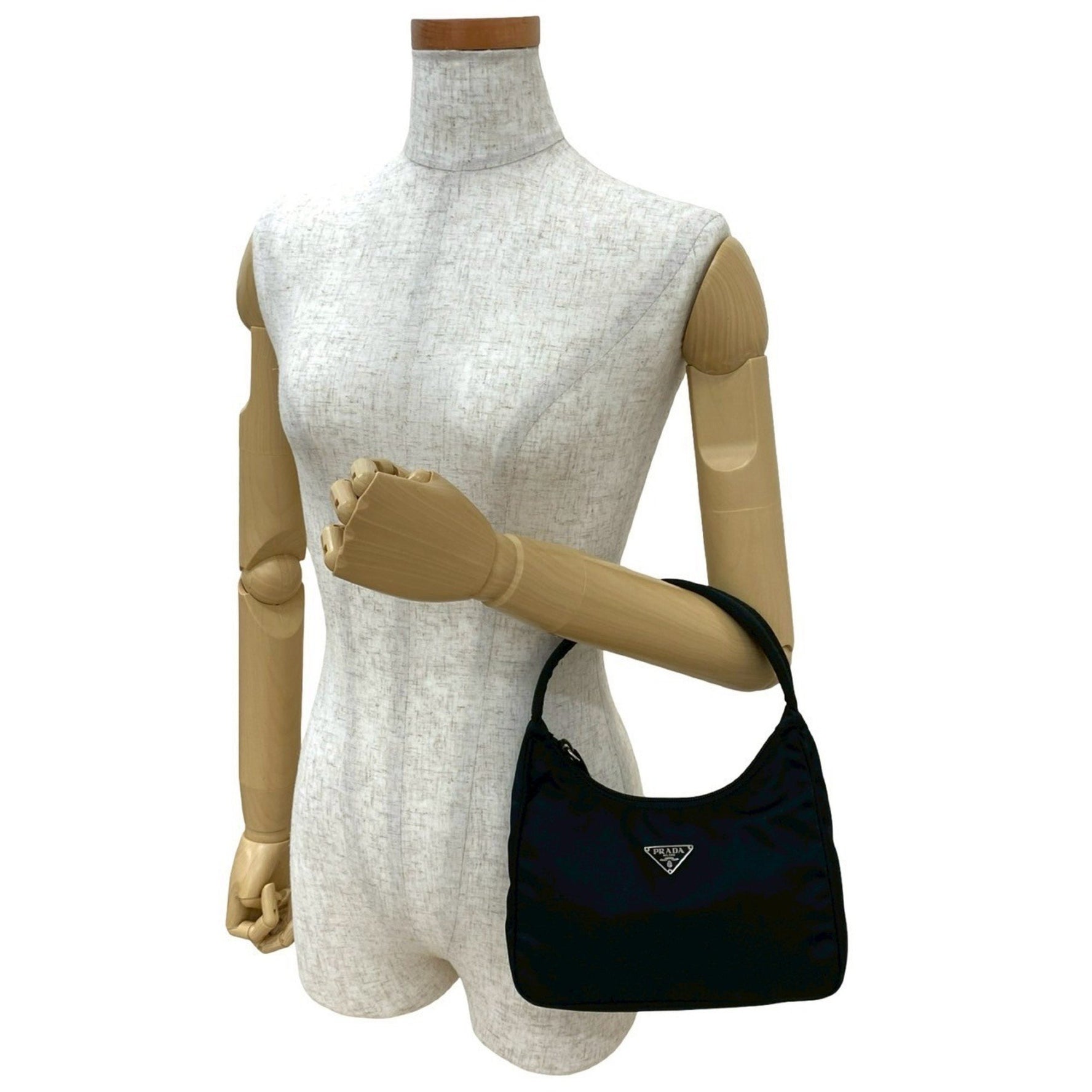 PRADA Triangle Logo Plate Hardware Tessuto Nylon Mini Handbag/One-Shoulder Bag/Pouch 115-5