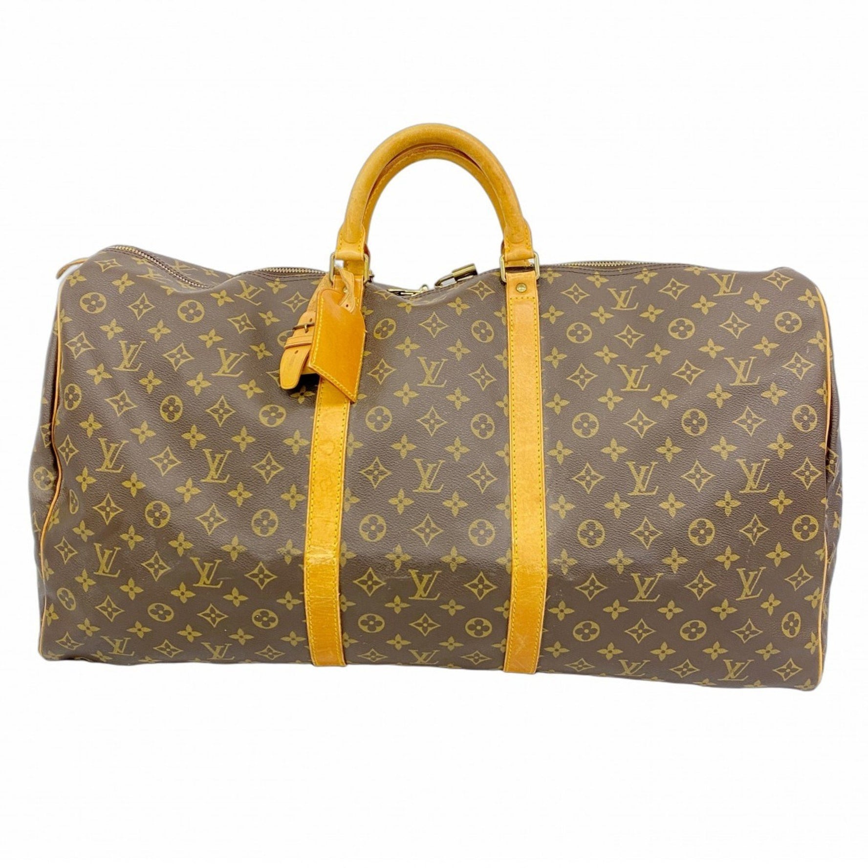 Louis Vuitton Monogram Keepall 60 Boston Bag Brown Men's and Women's
