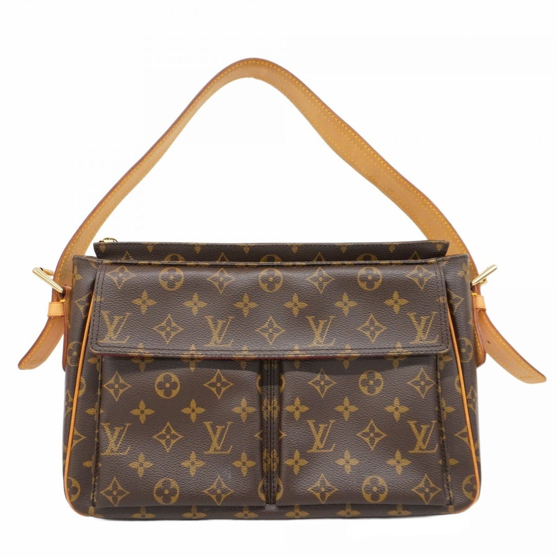 Louis Vuitton Monogram Viva Cite GM Shoulder Bag M51163 Brown Women's