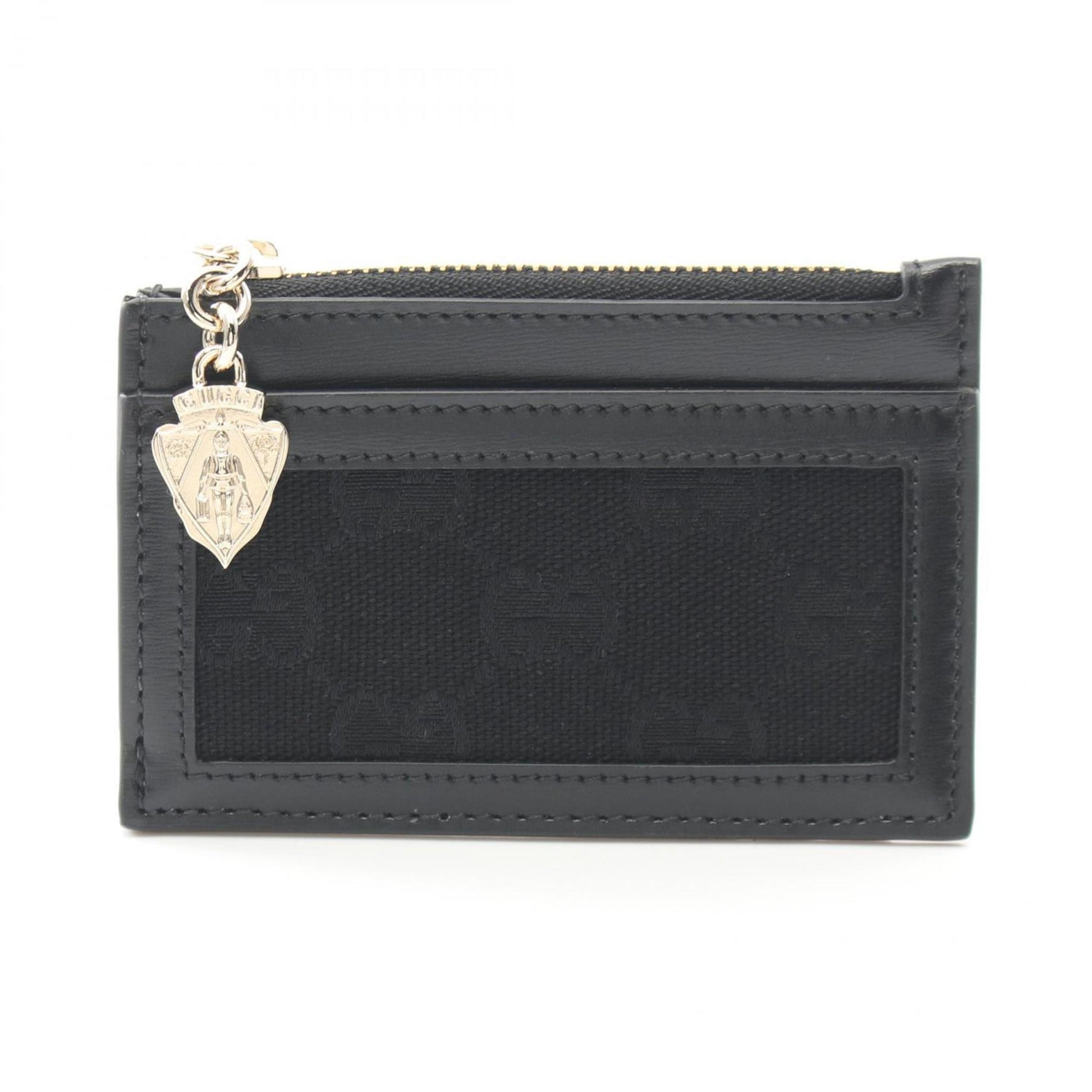Gucci GG Canvas Coin Case Wallet Leather Women's Black 790033FADHY1000