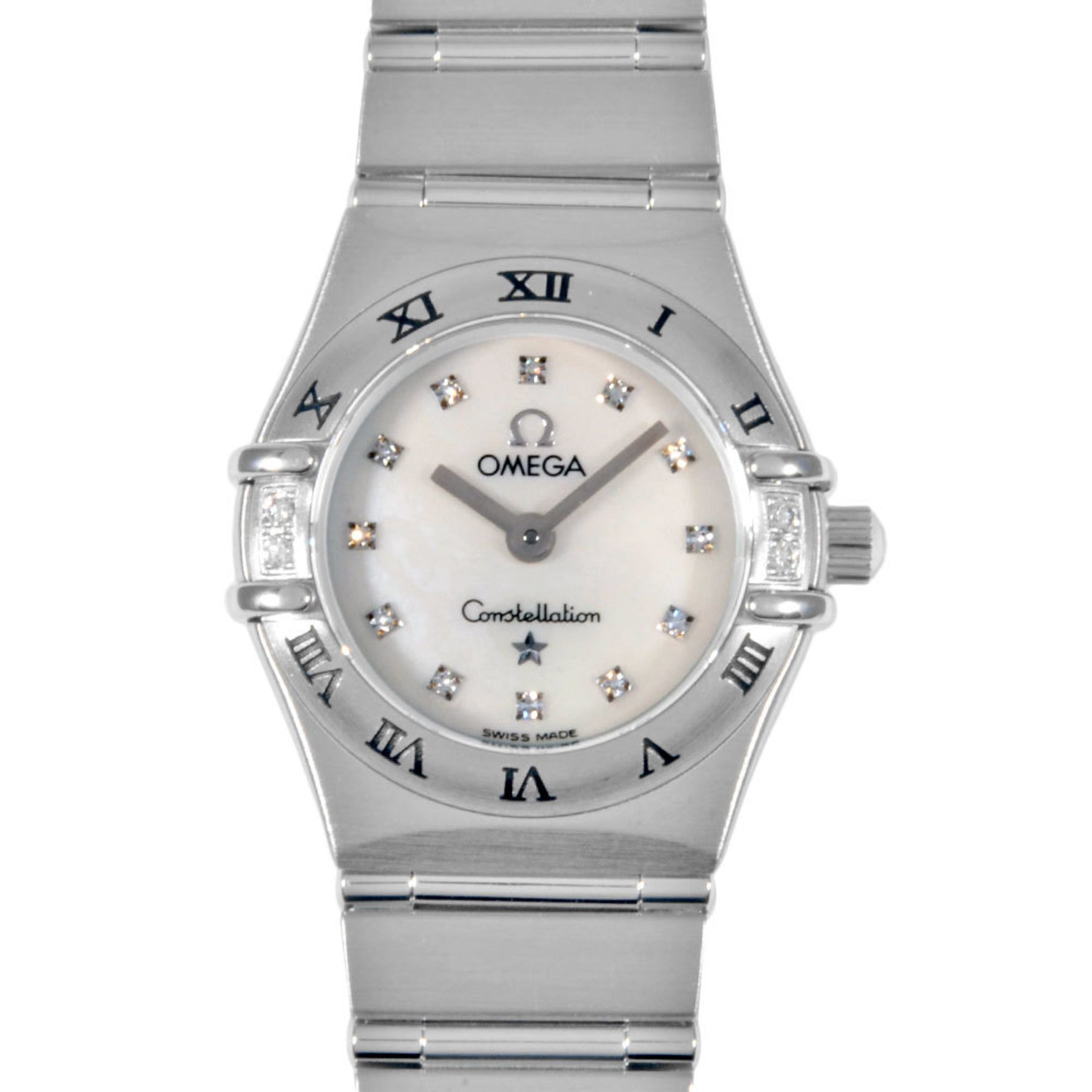 OMEGA Constellation Watch Quartz White Shell Dial Ladies