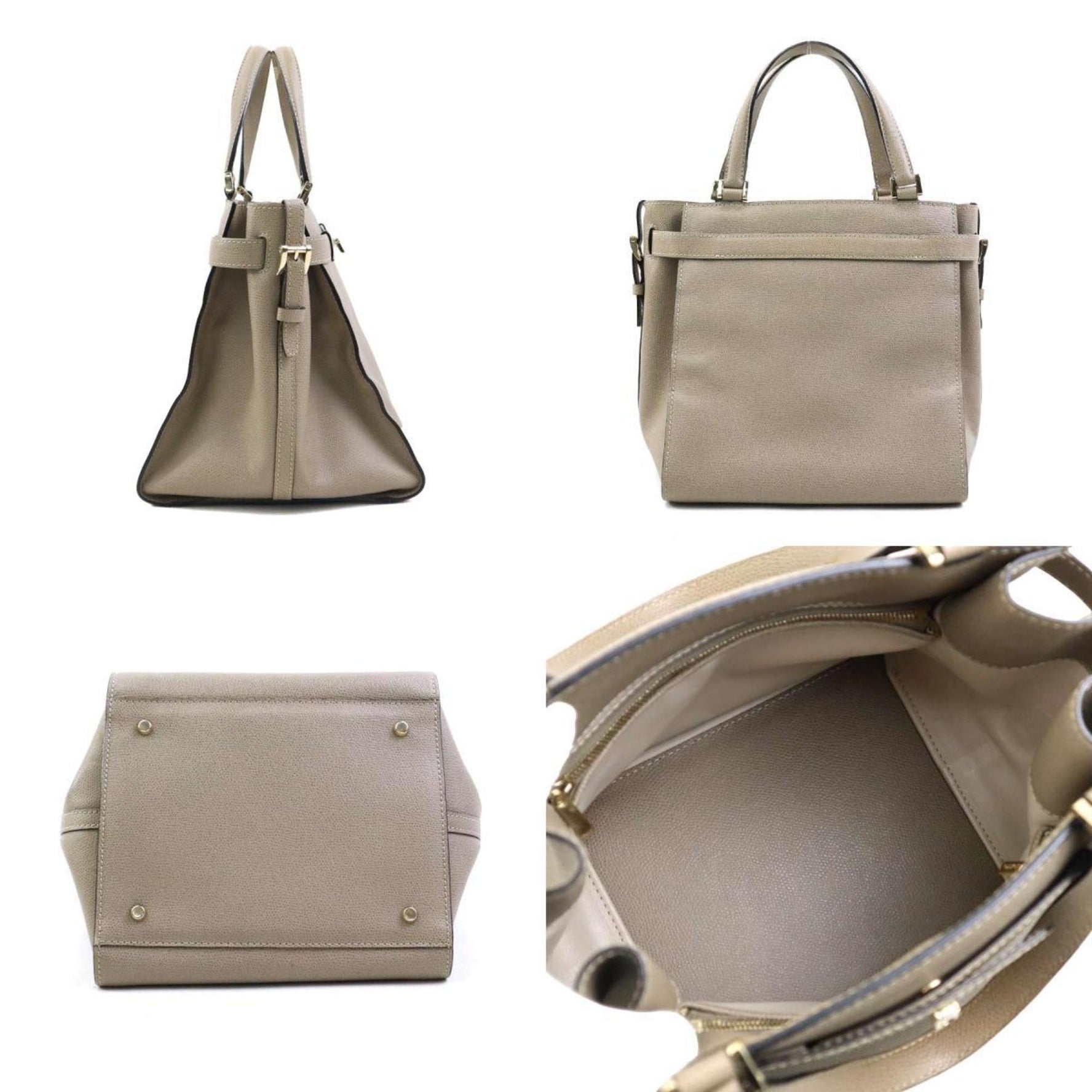 Valextra B Cube Handbag, Leather