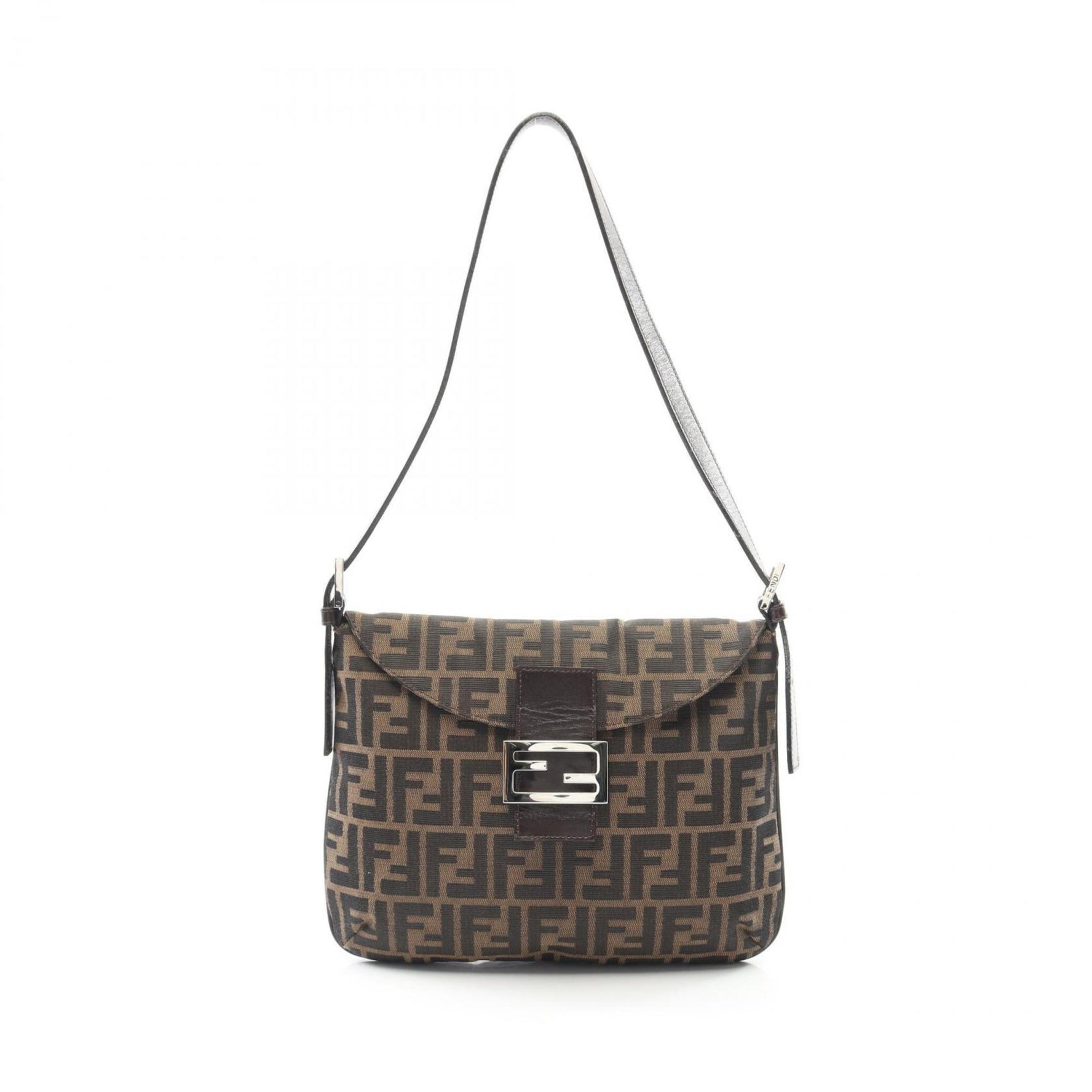 Fendi shoulder bag, canvas and leather