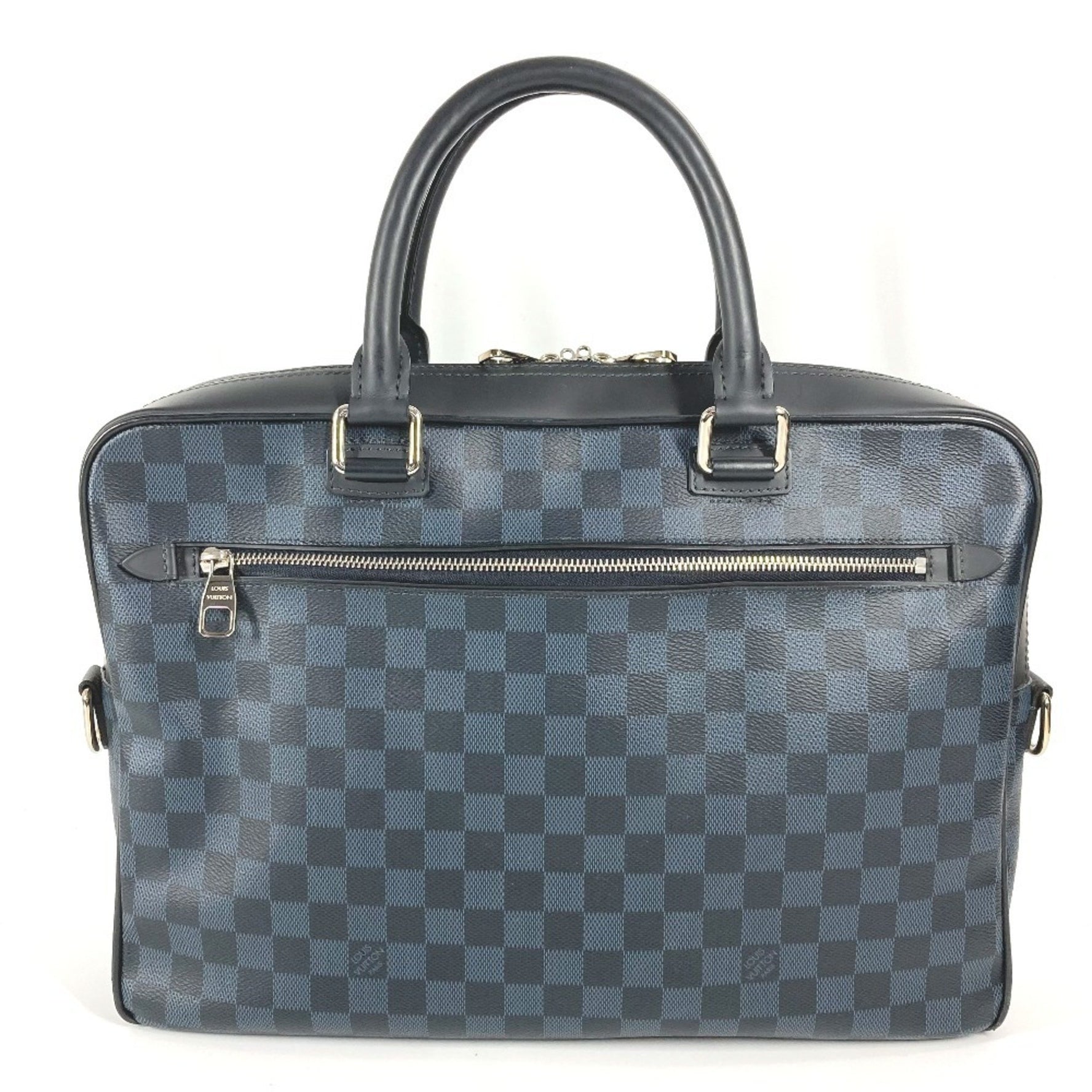 Louis Vuitton Damier Cobalt Porte Document Business PDB Bag Tote Handbag Canvas Men's