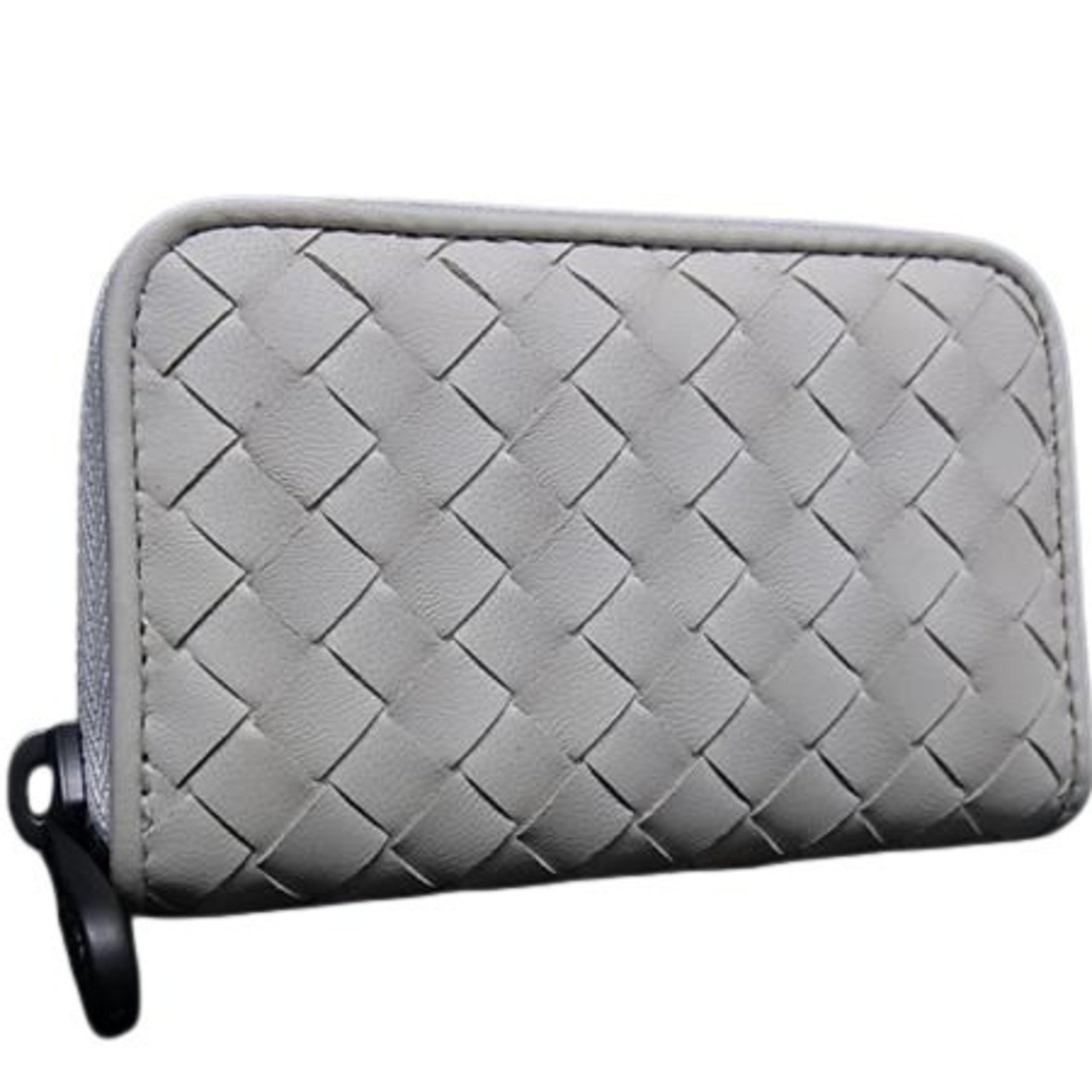 BOTTEGA VENETA Intrecciato Coin Purse Leather Round Wallet