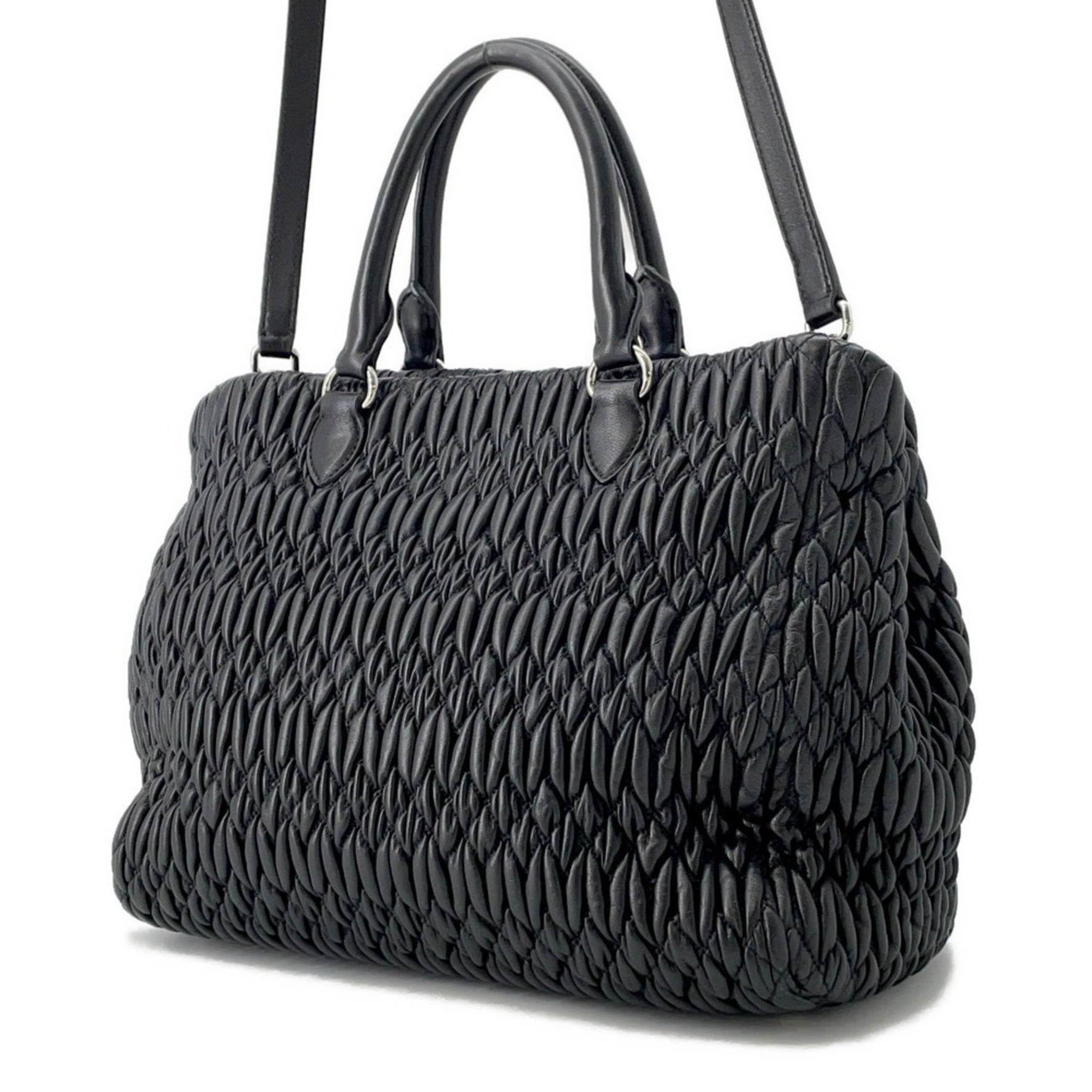 Miu Miu Miu handbag matelassé nappa crystal rhinestone