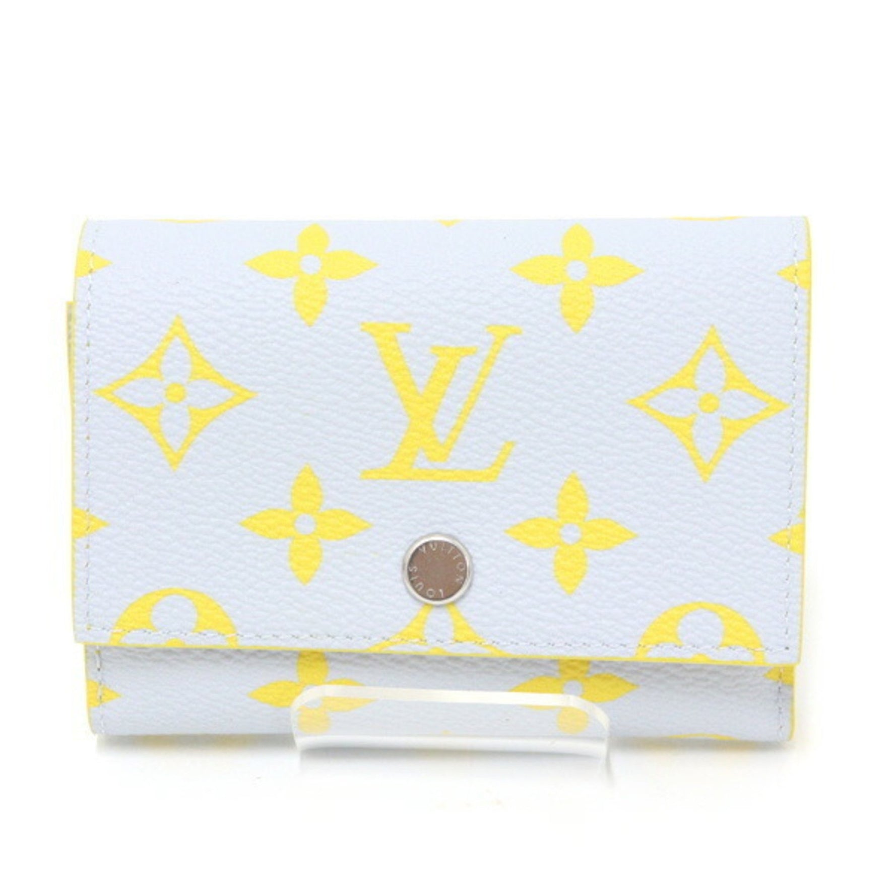 Louis Vuitton Victor Wallet Monogram Glow Canvas Gray/Yellow Compact Unused