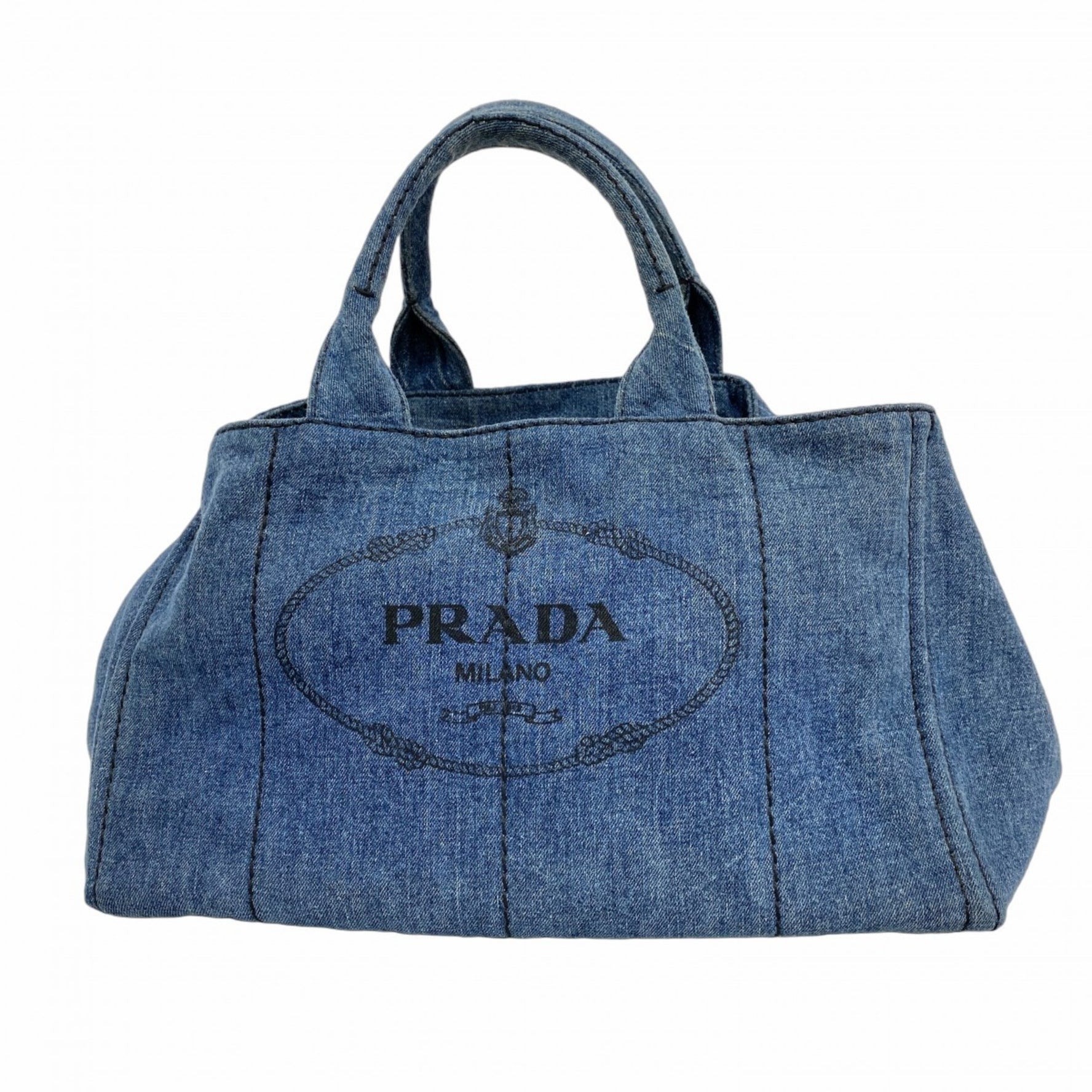 Prada Canapa Denim Tote Bag