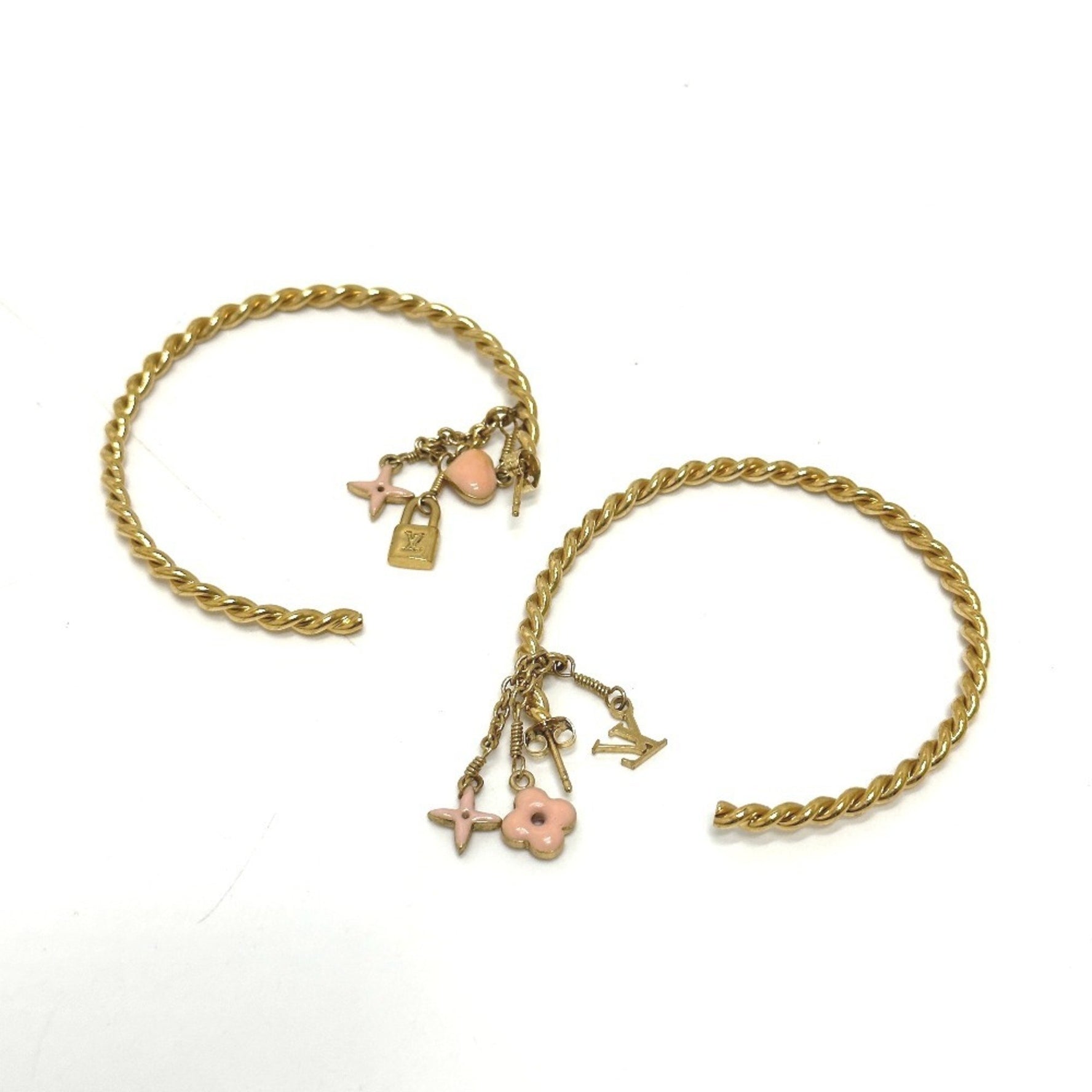 Louis Vuitton Creole Sweet Monogram Hoop Earrings Metal Pink