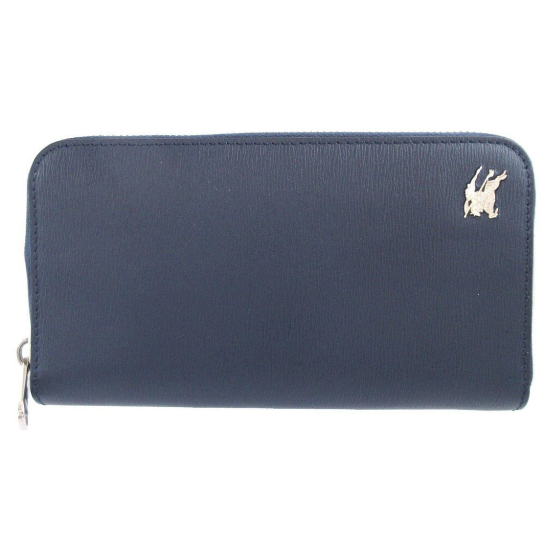 Burberry Leather Navy Round Long Wallet 0150BURBERRY