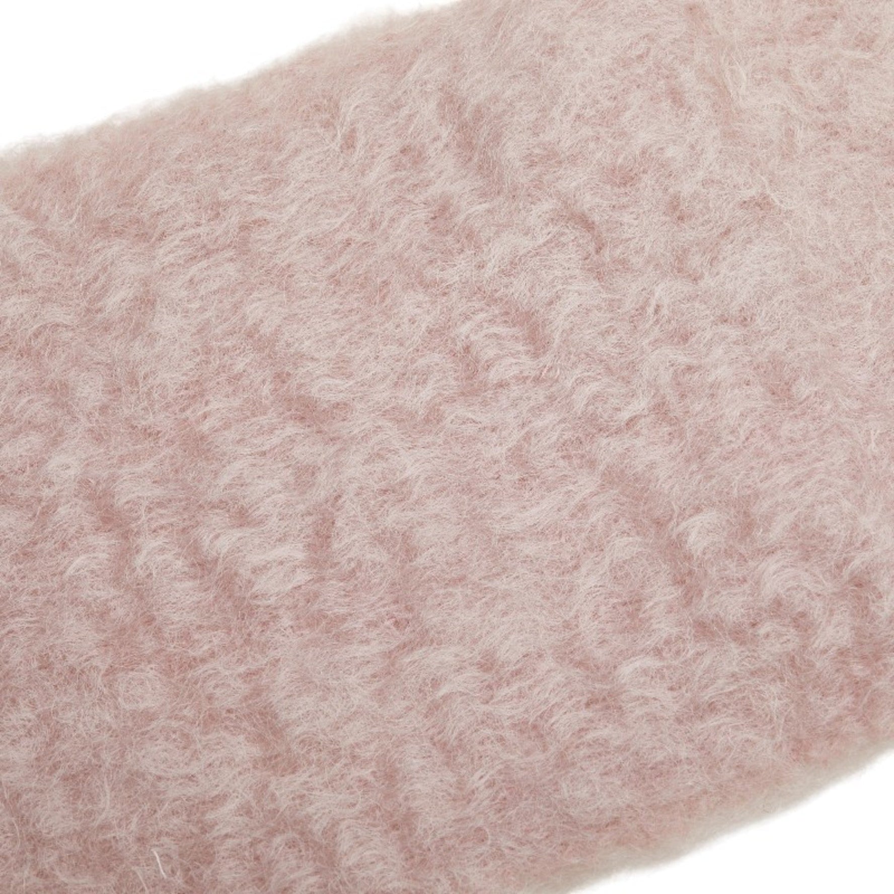 LOEWE Scarf Pink Black Wool Leather Mohair