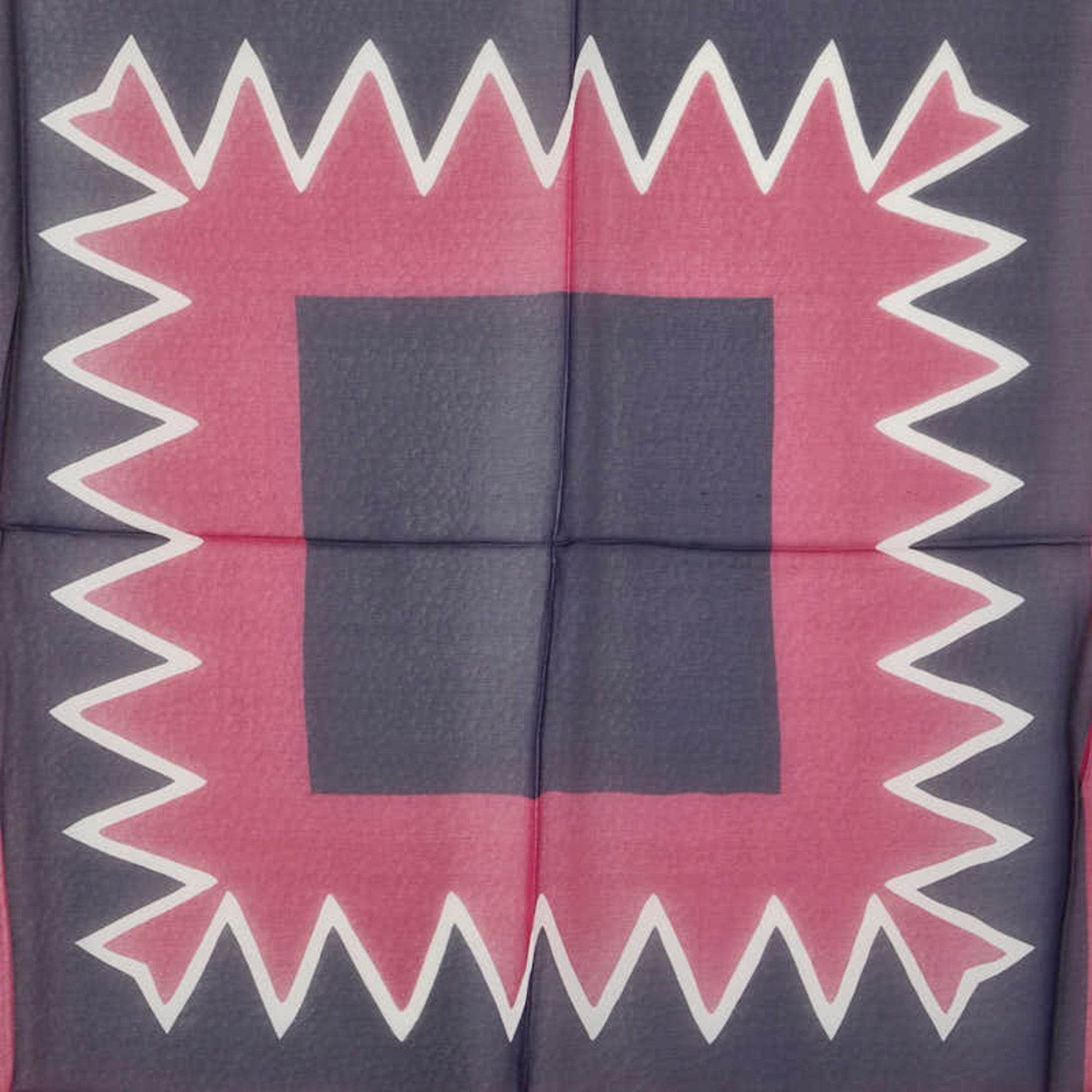 Saint Laurent Scarf Muffler White Multicolor Silk