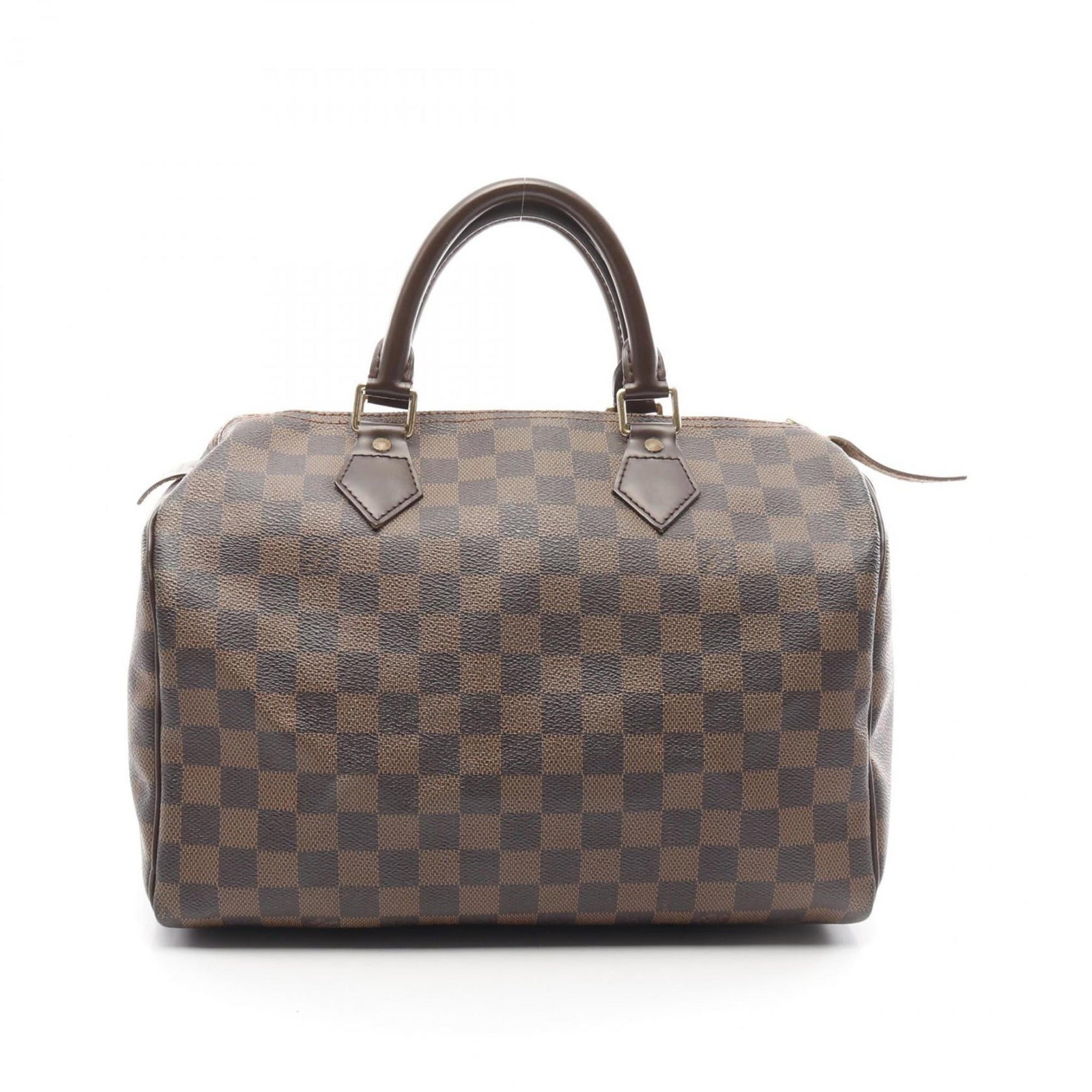 Louis Vuitton Speedy 30 Handbag Coated Canvas Leather Damier Women's Brown