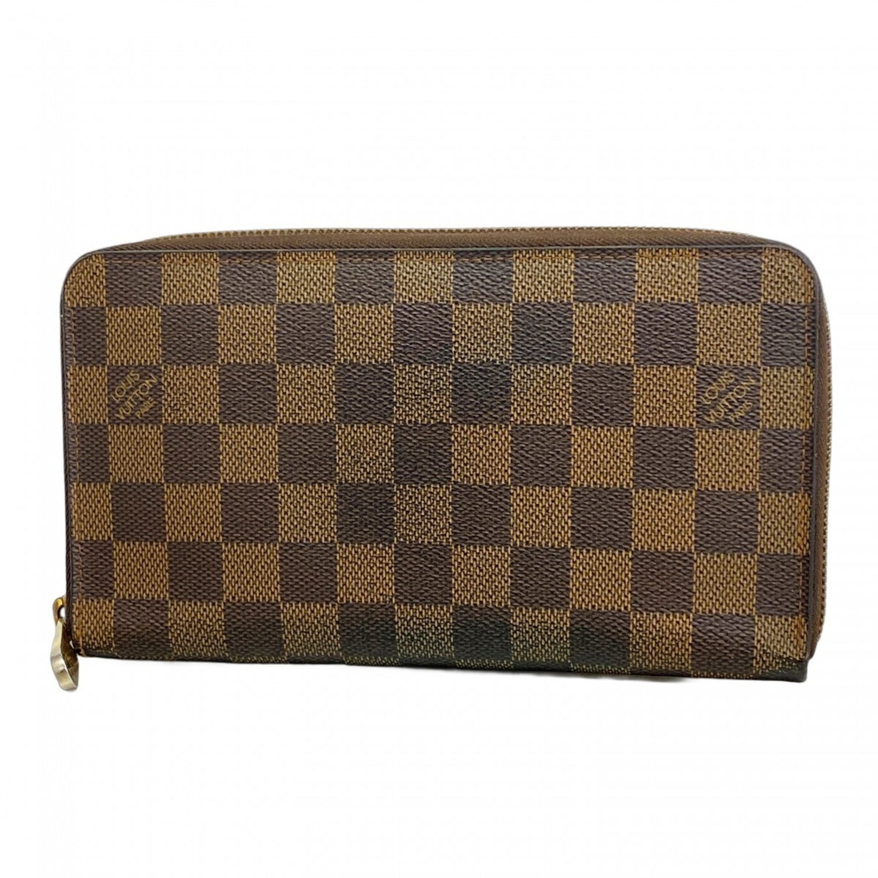 Louis Vuitton Damier Zippy Organizer Long Wallet N60003 Ebene Men's