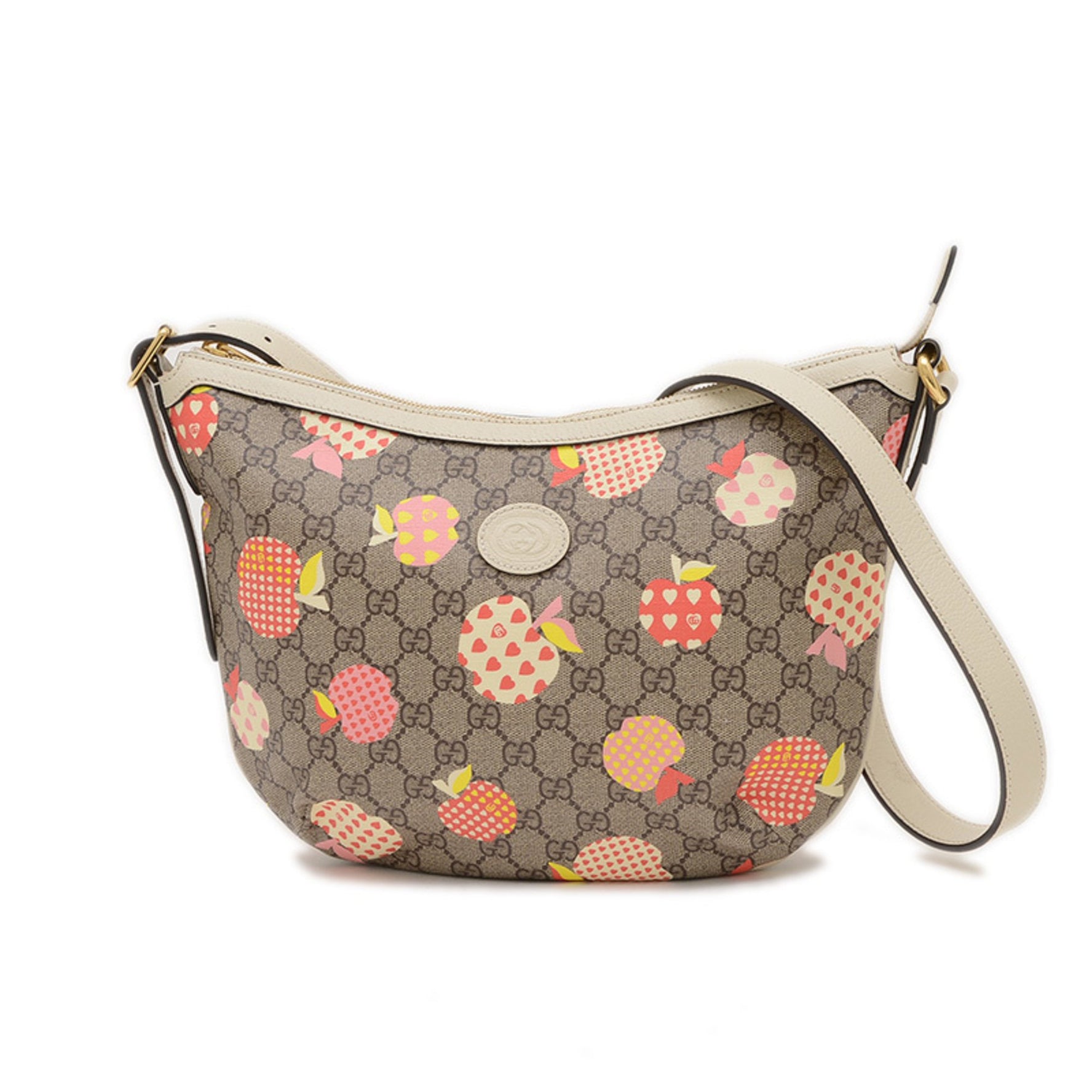 Gucci GG Supreme Le Pomme Medium Shoulder Bag Beige Multicolor BP