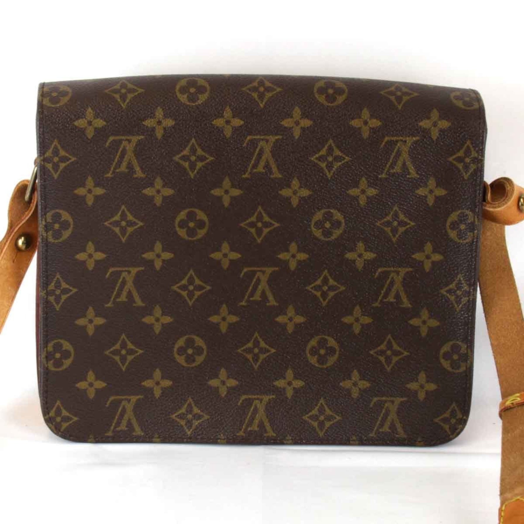 Louis Vuitton Cartesier Shoulder Bag Monogram Canvas Brown