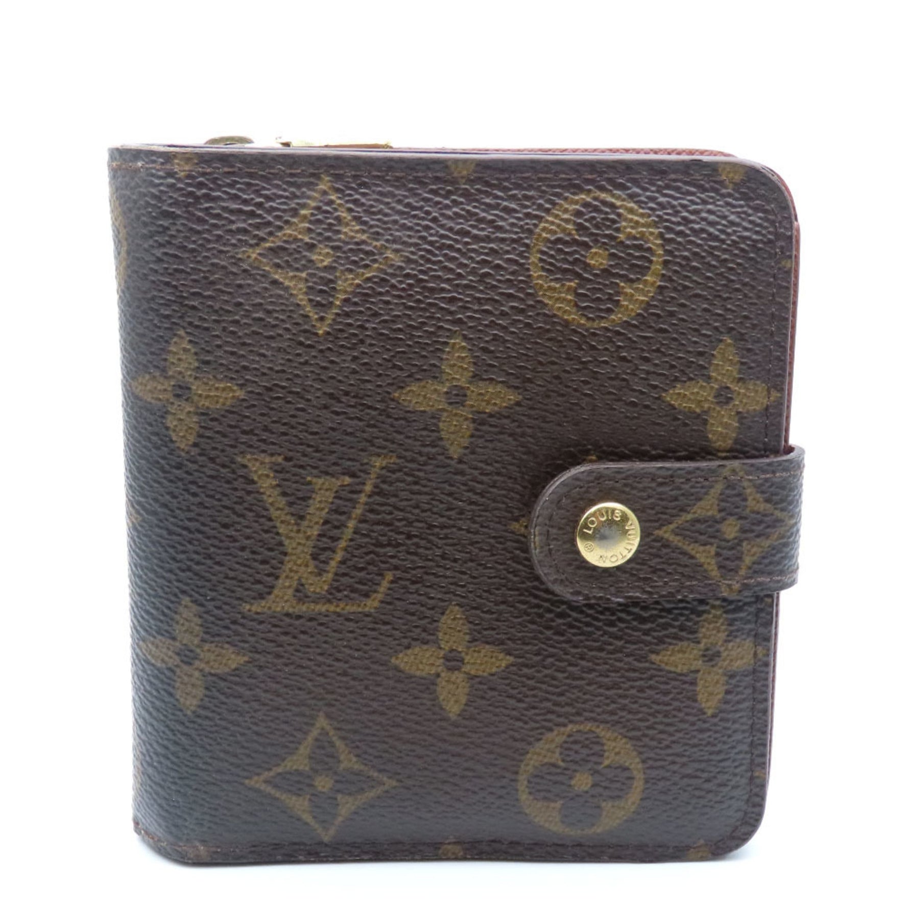 Louis Vuitton Bi-fold Wallet Compact Zip M61667 Monogram Brown Accessories Women's LOUIS VUITTON