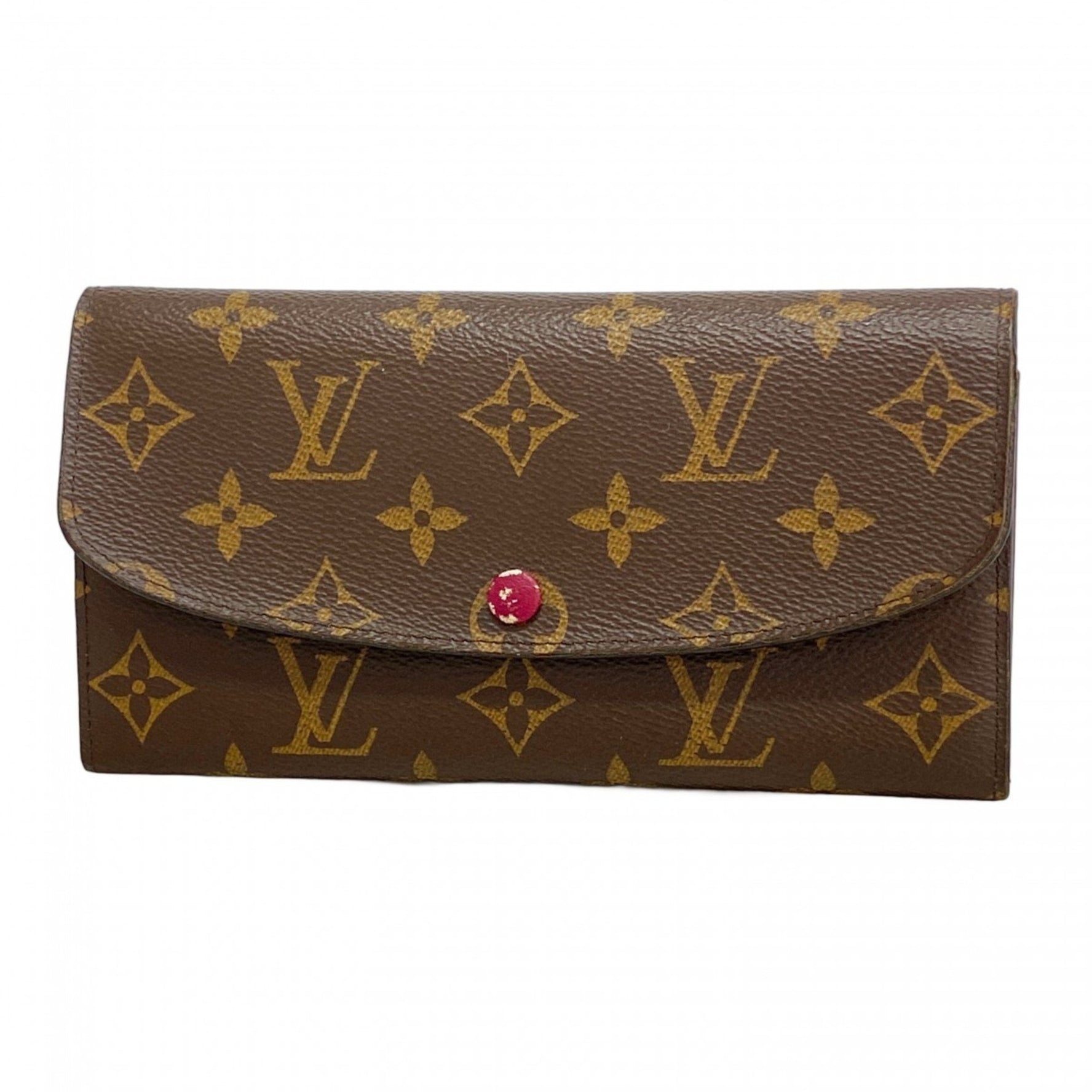 Louis Vuitton Monogram Portefeuille Emilie Long Wallet M60697 Fuchsia Women's
