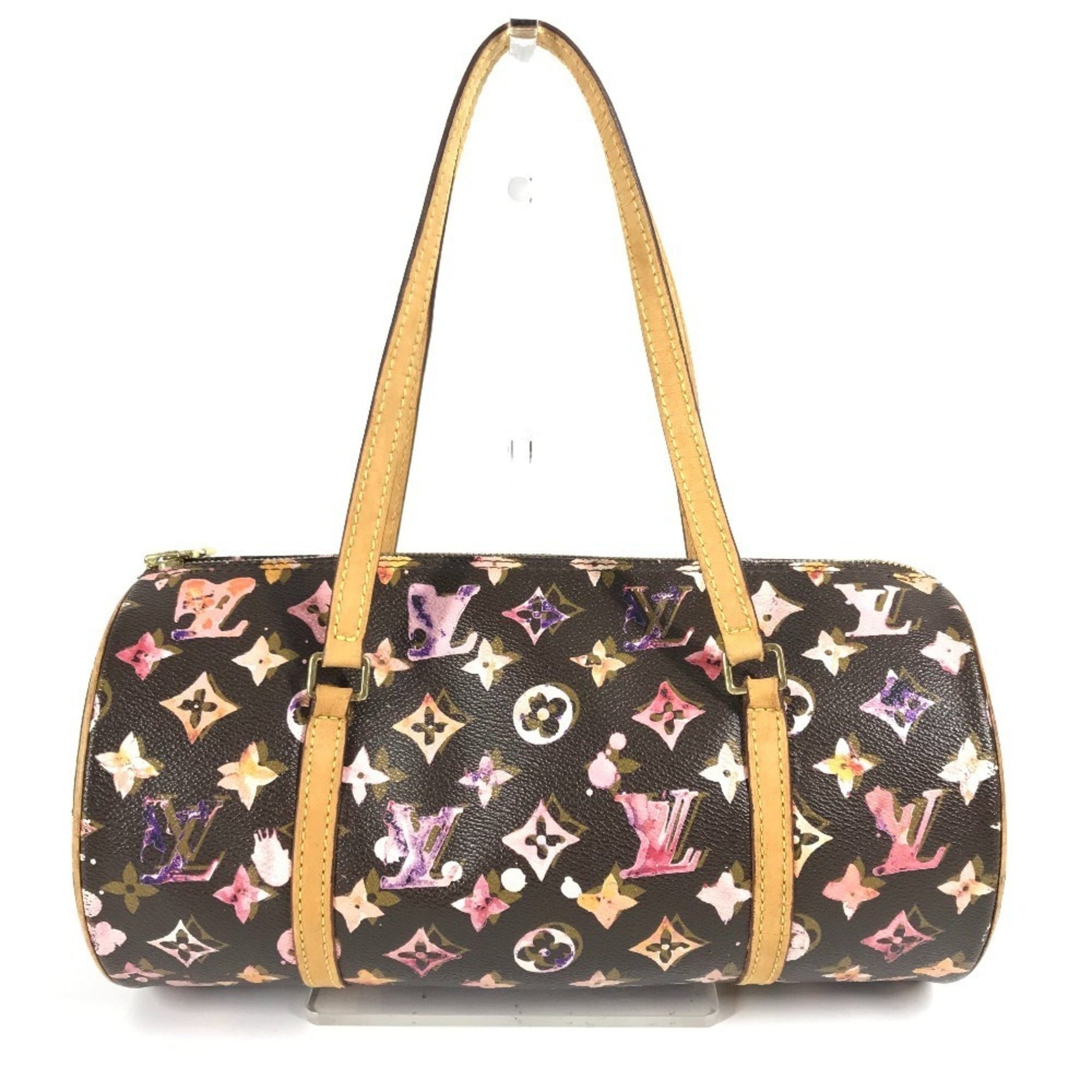 LOUIS VUITTON Monogram Watercolor Papillon 30 Shoulder Bag/Handbag in Canvas, Brown, Collaboration with Richard Prince