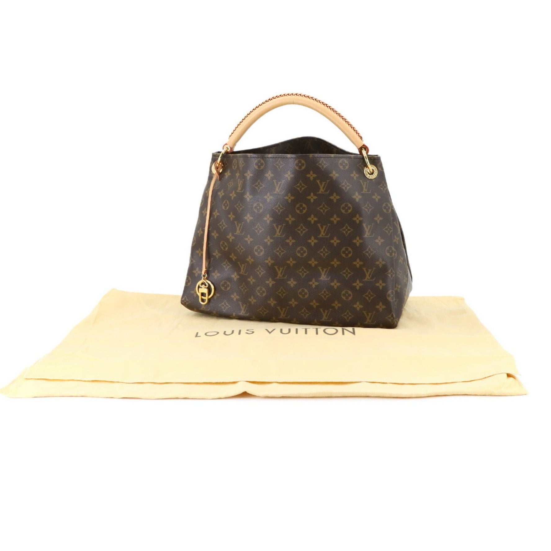 Louis Vuitton Monogram Artsy MM Shoulder Bag, Brown, M40249, Gold Hardware