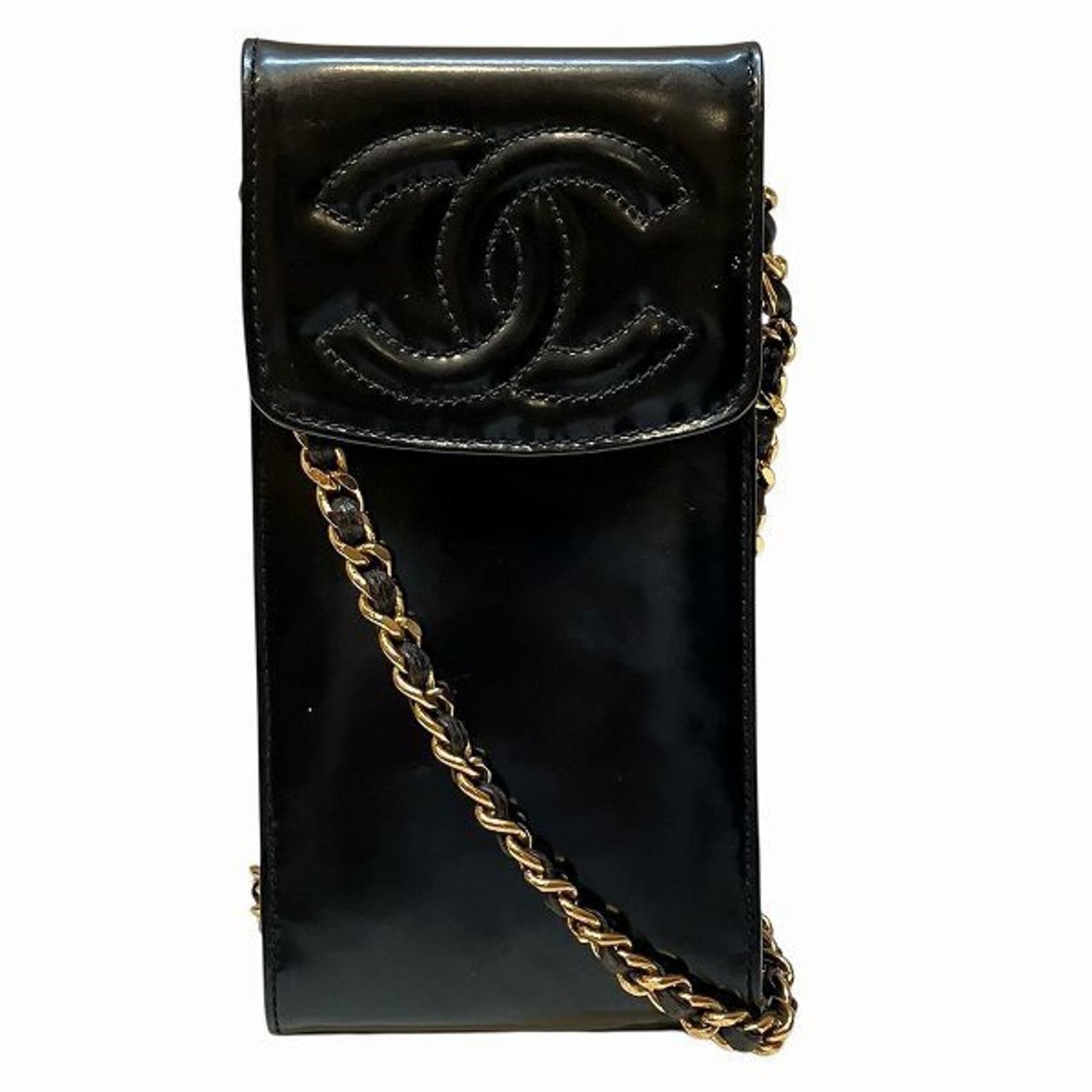 Chanel Coco Mark Enamel Mini Chain Shoulder Bag for Women