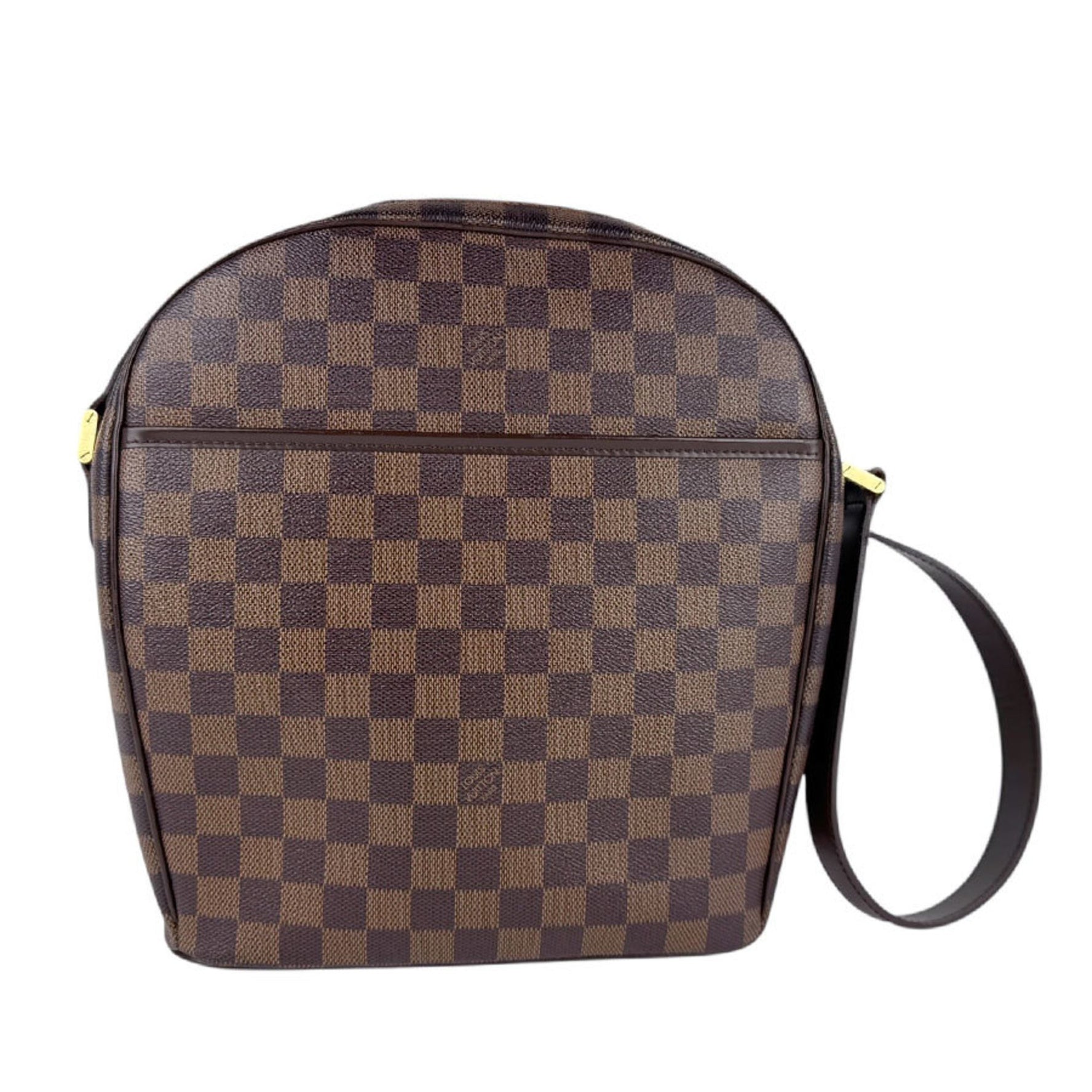 Louis Vuitton Damier Ipanema GM Shoulder Bag in Canvas and Ebene Leather, Women's, N51292 z6591