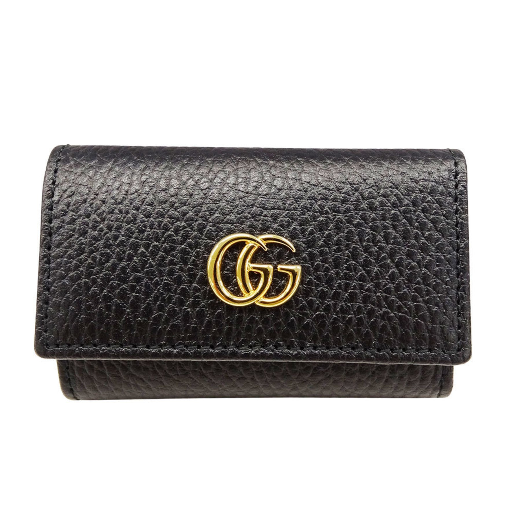 Gucci GG Marmont Leather Double G Key Case Compact