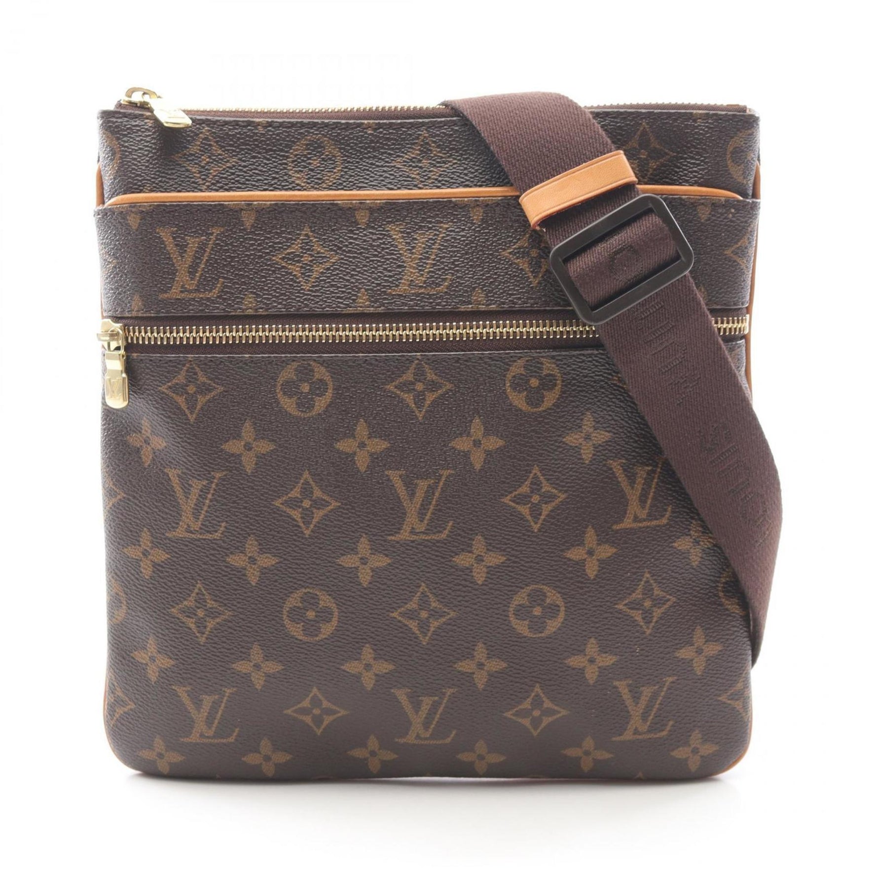 Louis Vuitton Valmy Pochette Shoulder Bag in Coated Canvas and Leather with Monogram Design