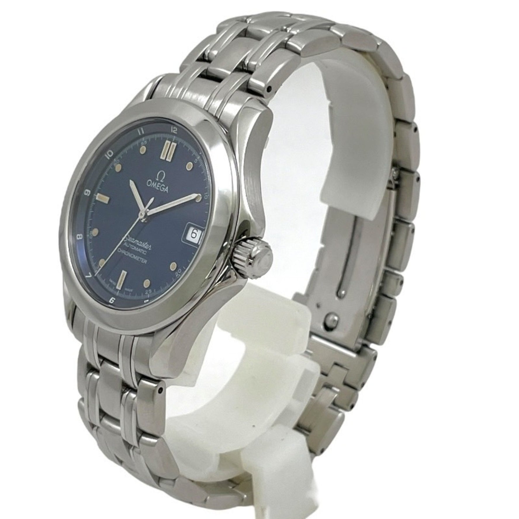 OMEGA Seamaster 2501.80 Stainless Steel Automatic Watch with Blue Dial and Chronometer