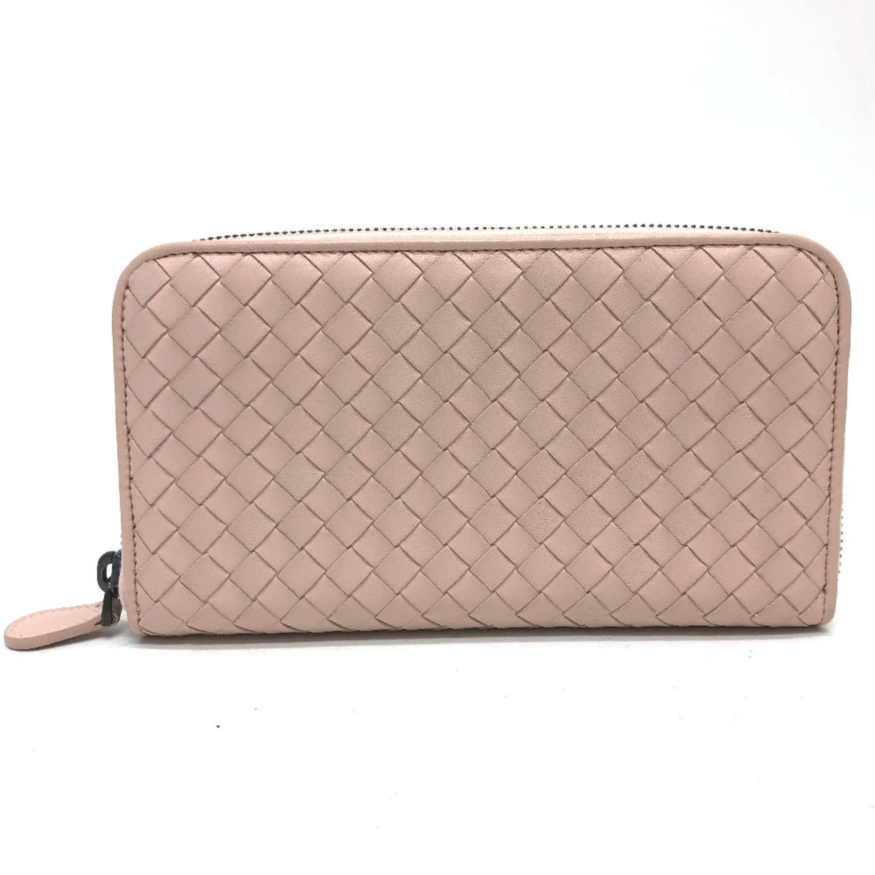 BOTTEGA VENETA Intrecciato Round Zipper Long Wallet Leather