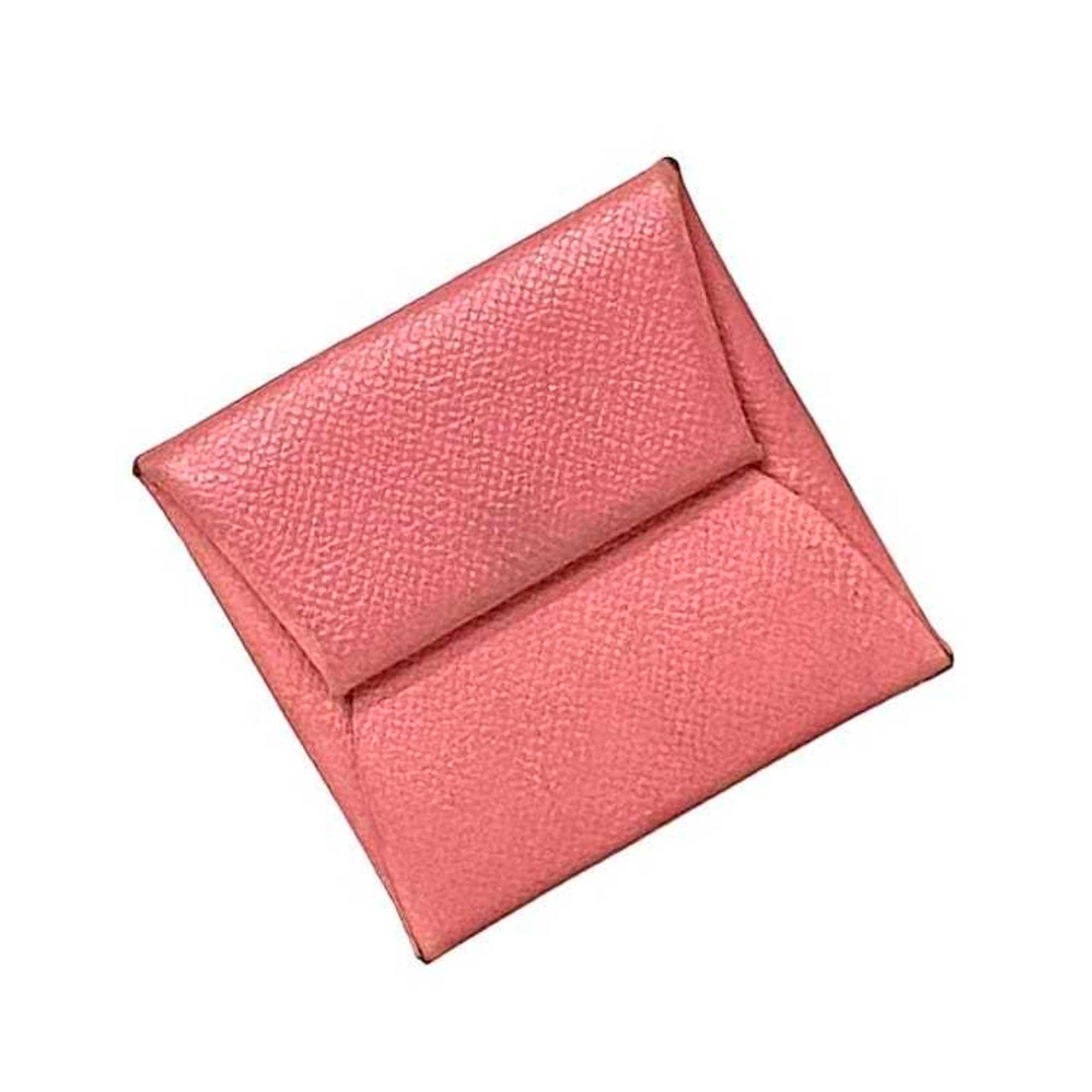 Hermes Coin Case Bastia ec-22561 Pink Purse Leather Togo T Stamp HERMES Wallet Flap Mini Compact Women's Men's