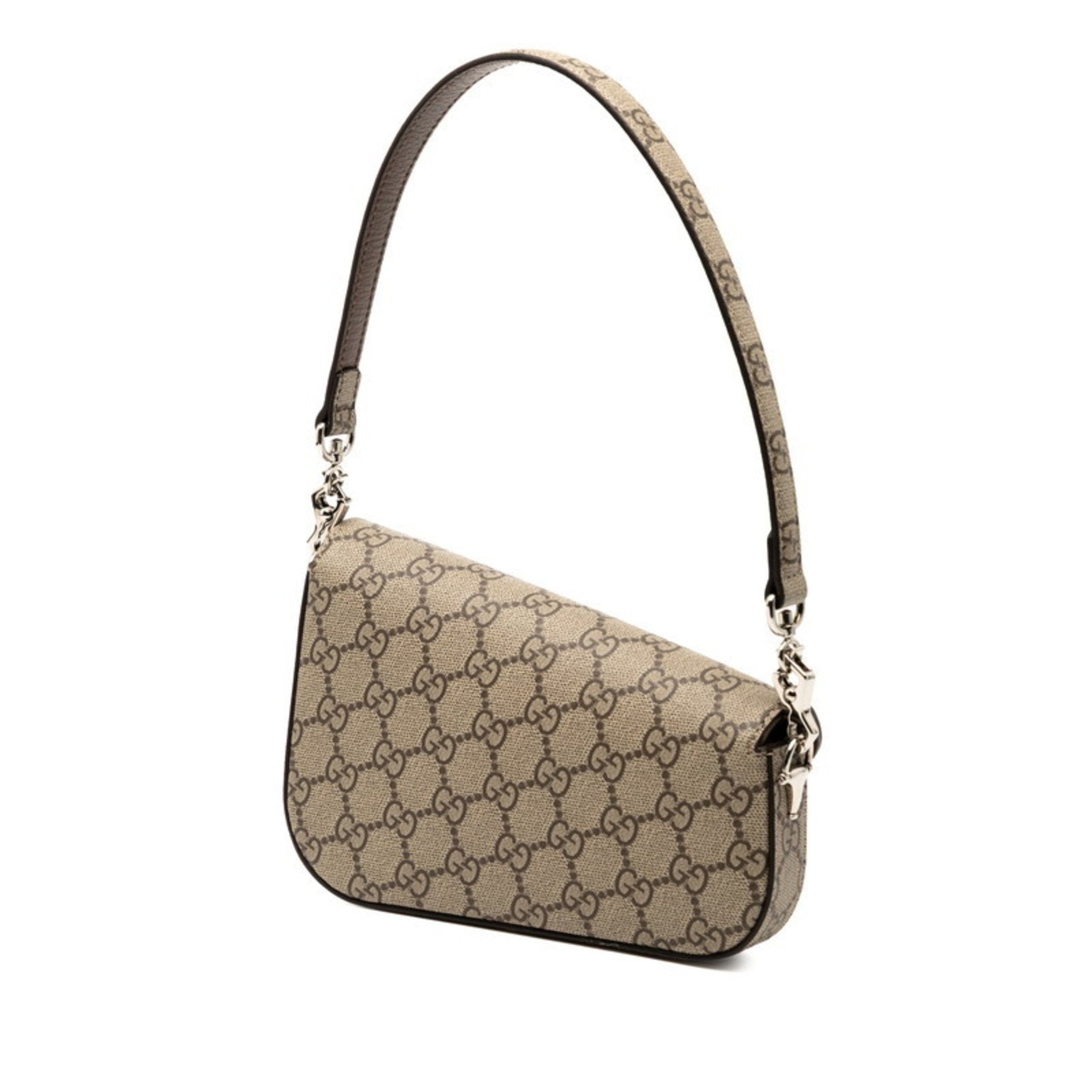 Gucci GG Supreme Horsebit 1955 Handbag/One-Shoulder Bag, Beige/Brown