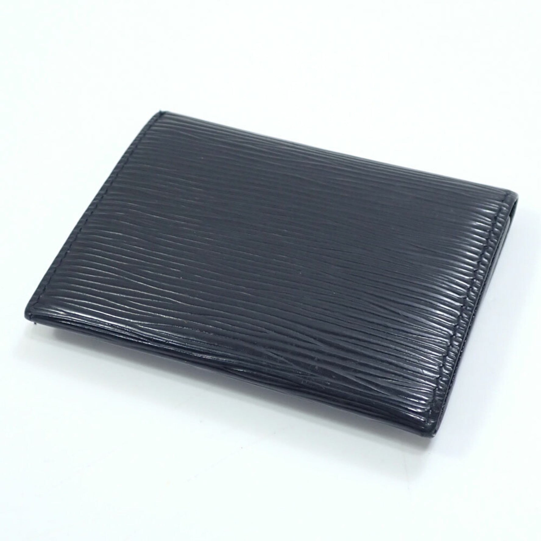 Louis Vuitton Epi Envelope Carte de Visite Bifold Card Case, Men's, Noir, M56582