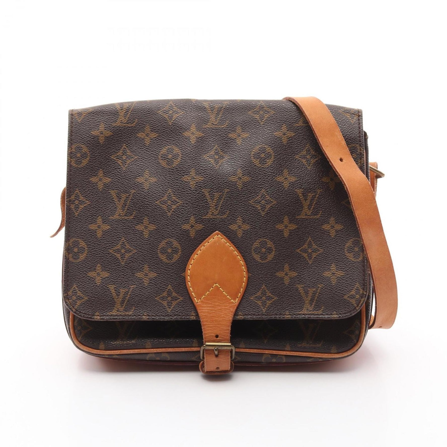 Louis Vuitton Cartesier GM Shoulder Bag Coated Canvas Leather Monogram Brown