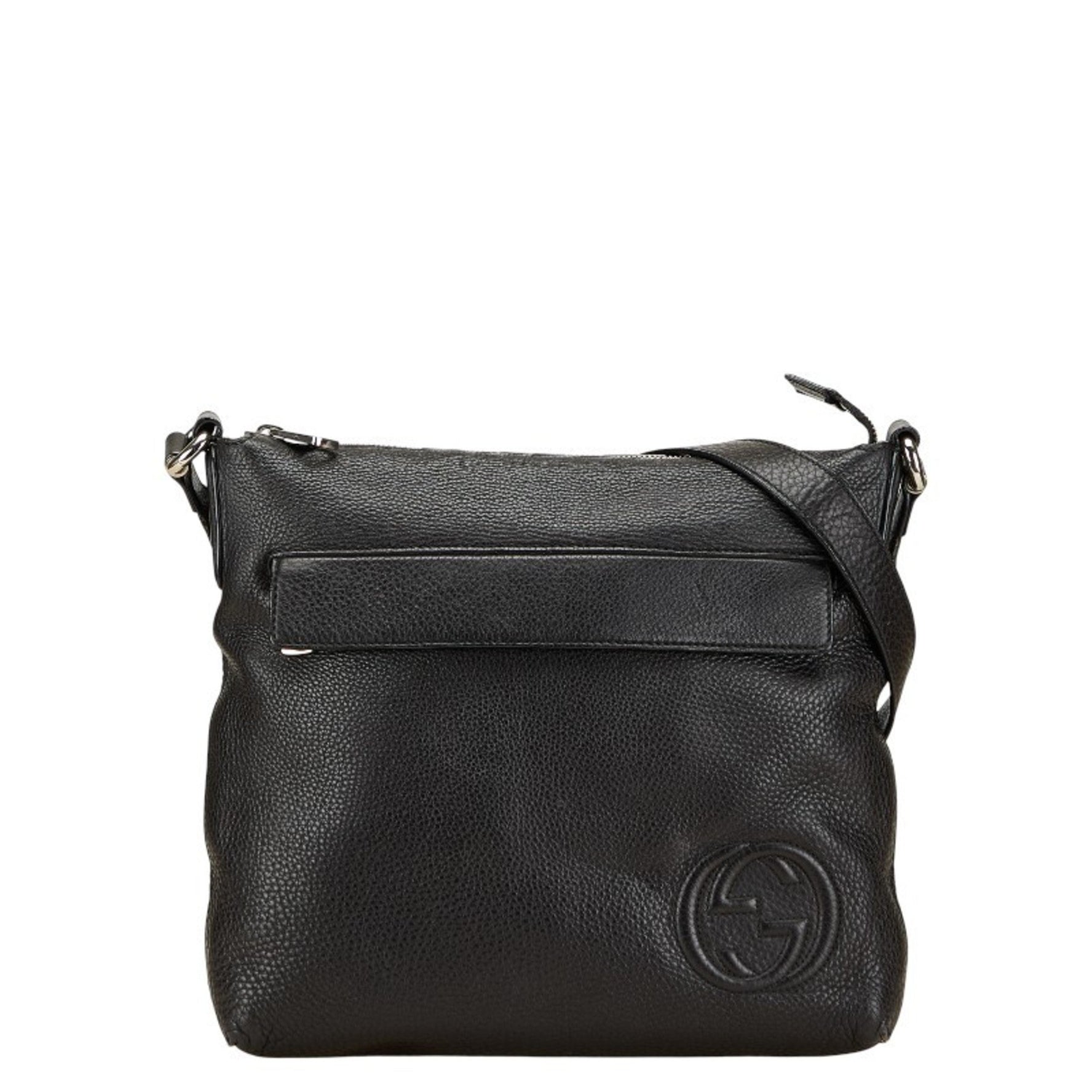 Gucci Interlocking G Crossbody Shoulder Bag Leather