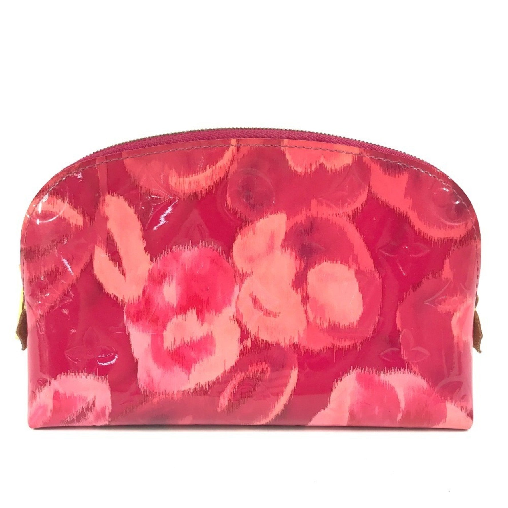 LOUIS VUITTON Monogram Vernis Cosmetic Pouch with Ikat Flower Design, Canvas