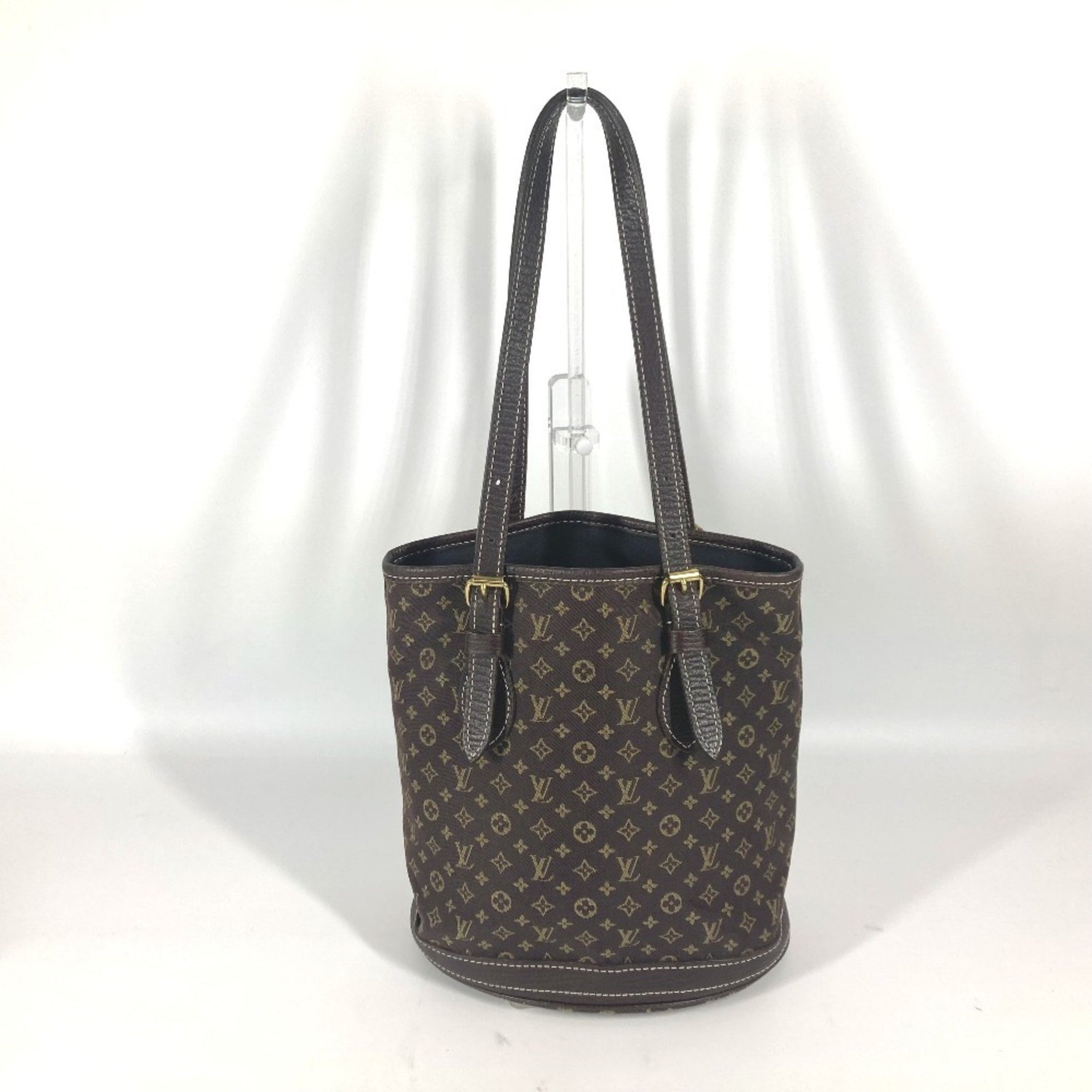 LOUIS VUITTON M95226 Monogram Mini Bucket PM with pouch, shoulder bag, tote bucket-shaped Canvas, women's, Fuzan, brown