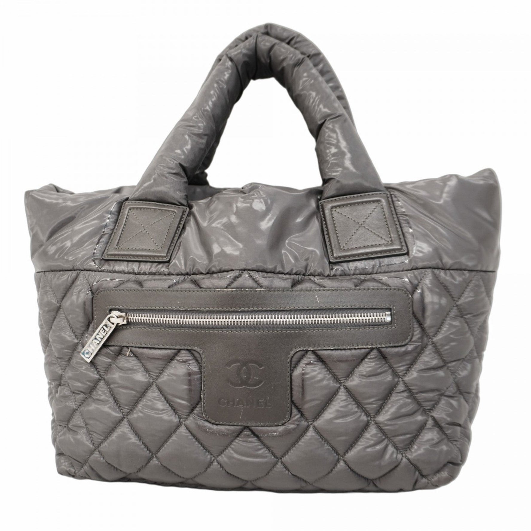 Chanel Coco Cocoon nylon tote bag, grey, for women